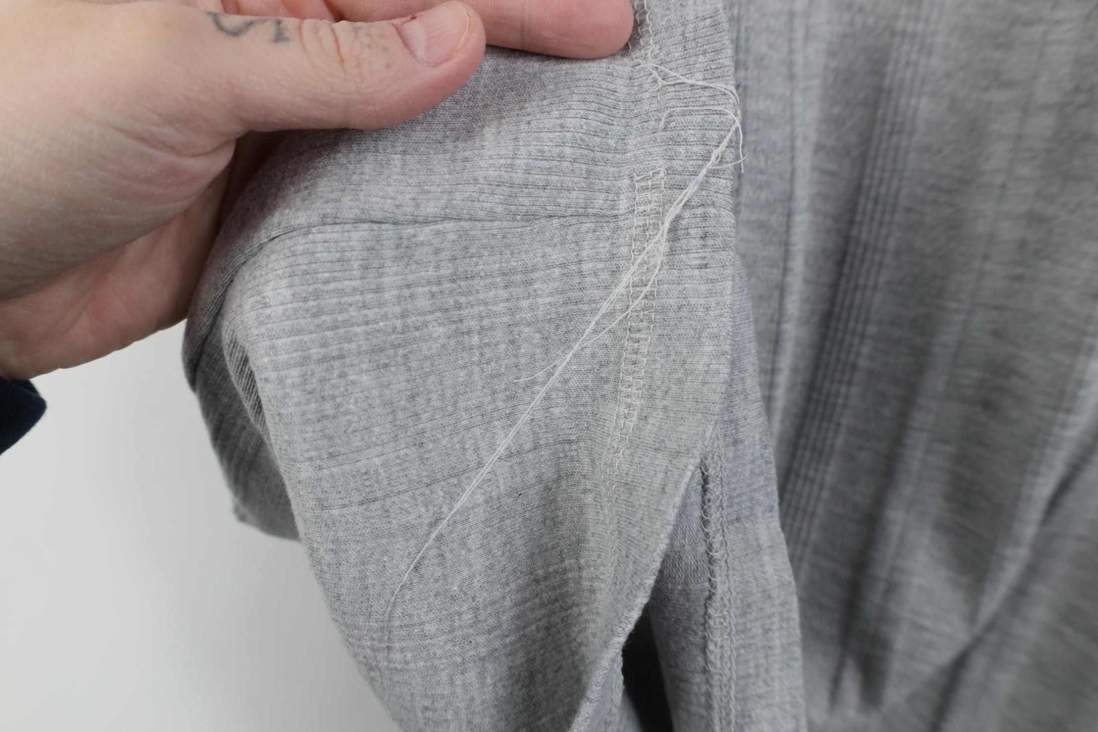 Vintage Vintage 90s Streetwear Ribbed Knit Henley T-Shirt Gray Size US M / EU 48-50 / 2 - 10 Thumbnail