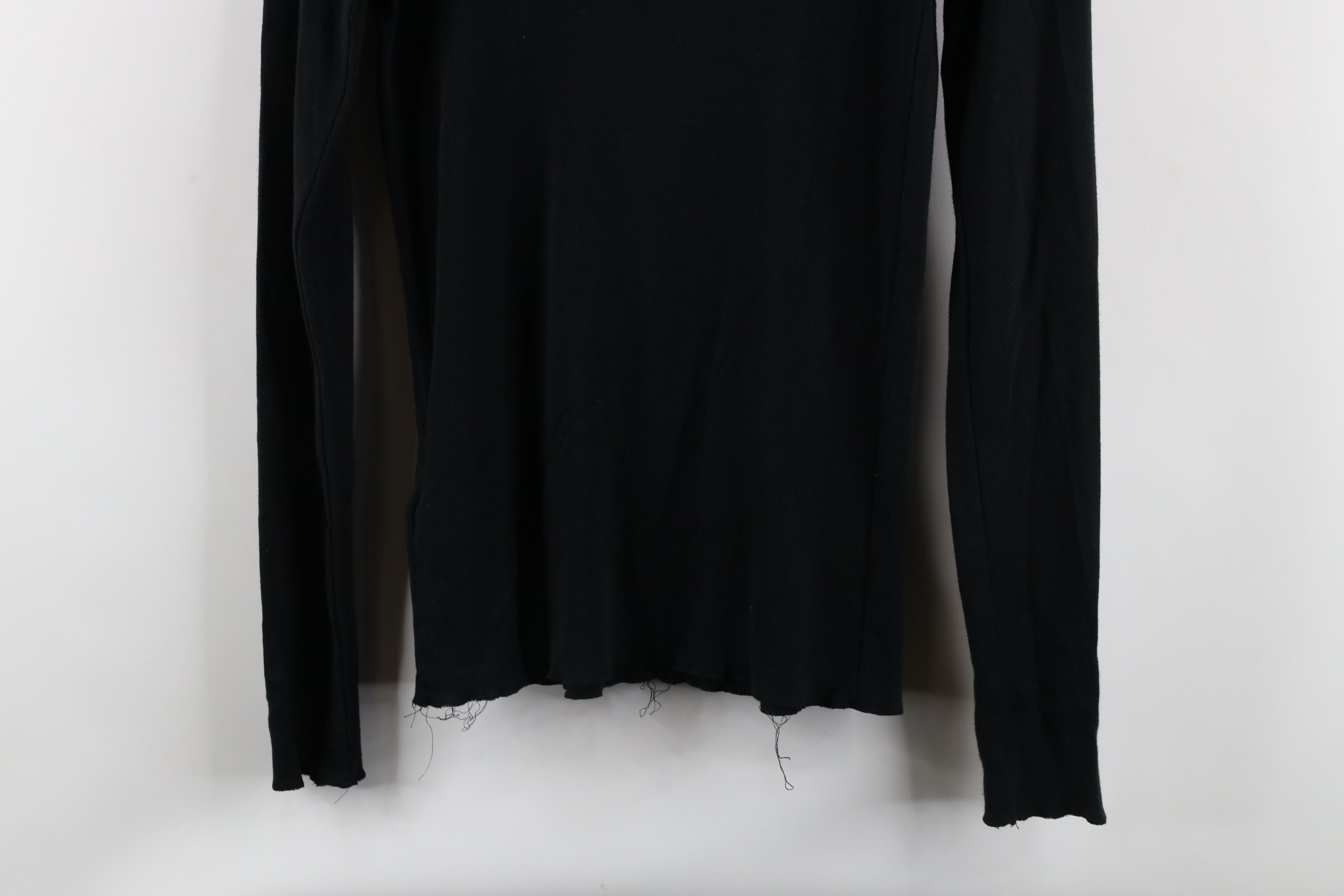Ralph Lauren × Vintage Vintage Ralph Lauren Ribbed Knit Turtleneck T-Shirt Black Size L / US 10 / IT 46 - 13 Thumbnail