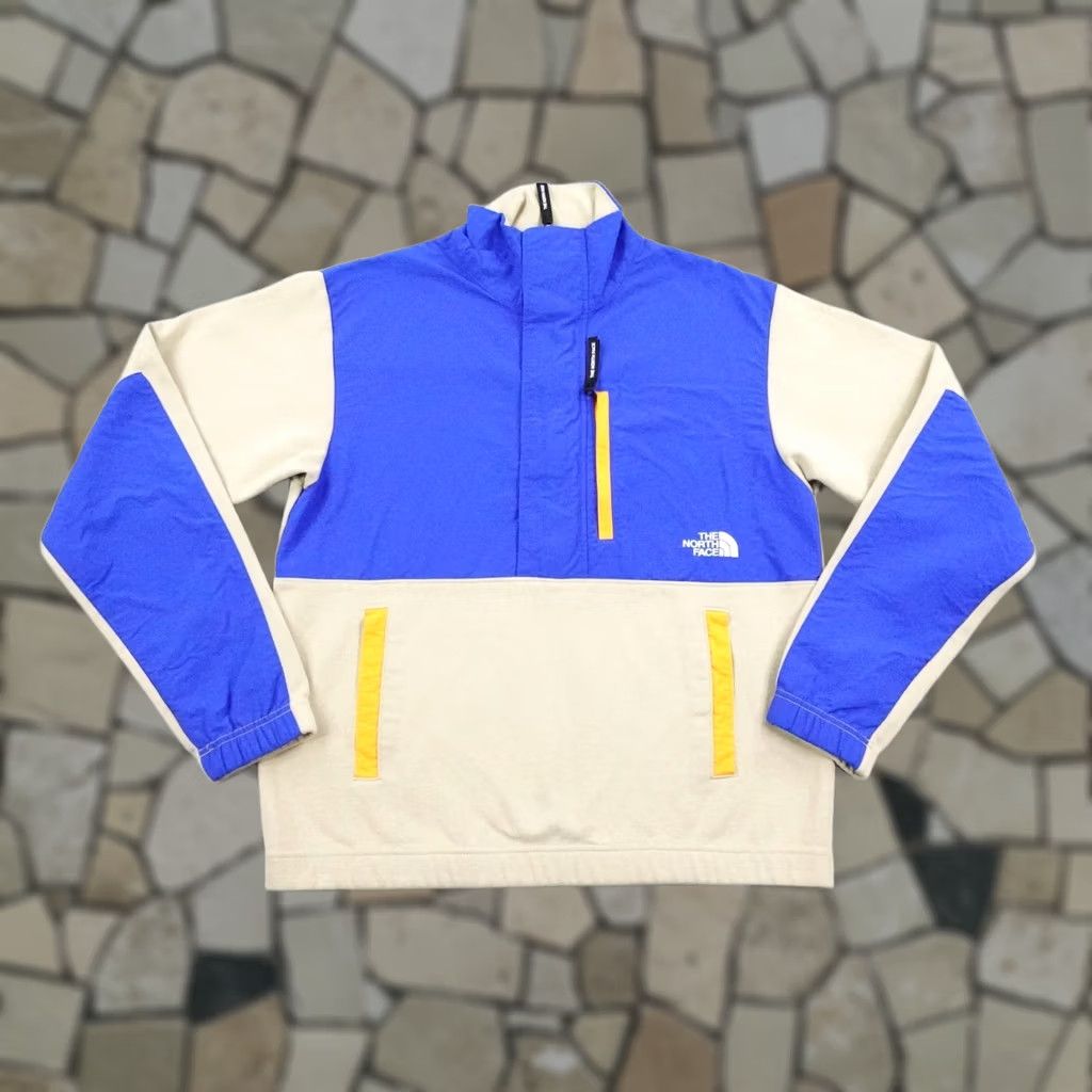 The North Face North Face Jacket Mens S Blue Beige 1/4 Zip Pullover Windbreaker Anorak Coat Size US S / EU 44-46 / 1 - 1 Thumbnail
