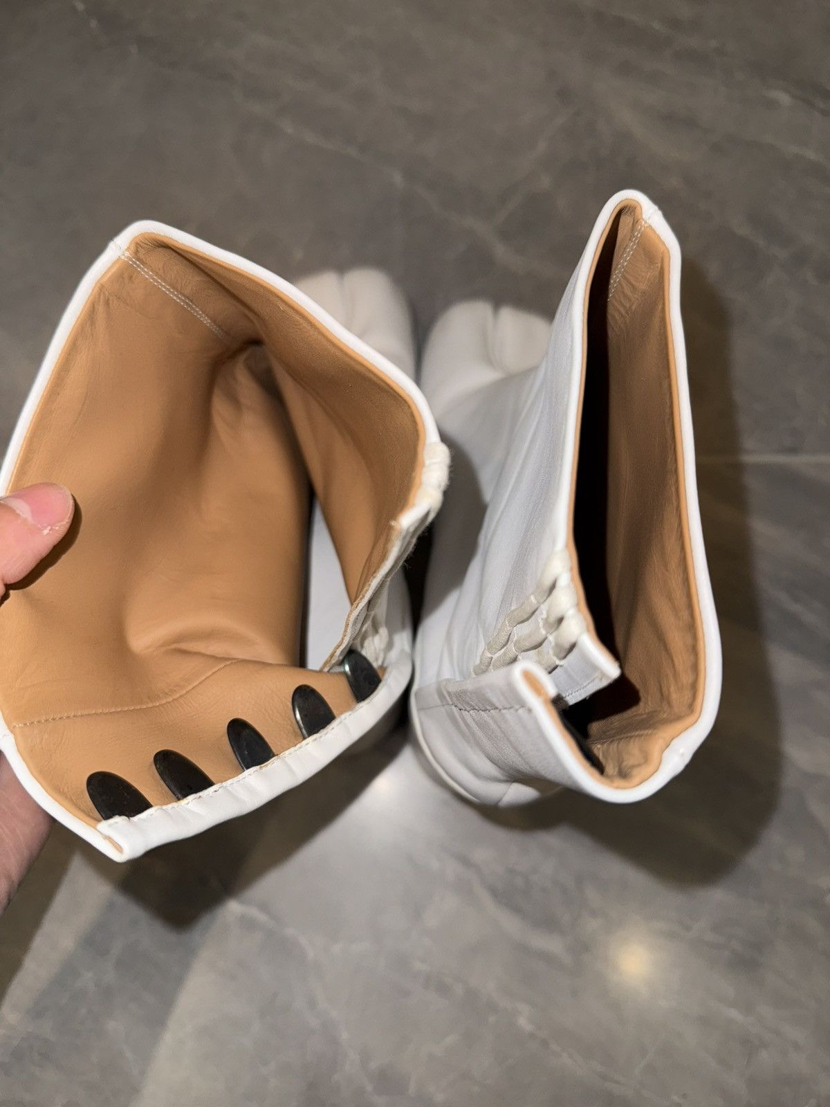 Maison Margiela Maison Margiela Tabi 80mm Leather Ankle Boots Size US 5 / IT 35 - 6 Thumbnail