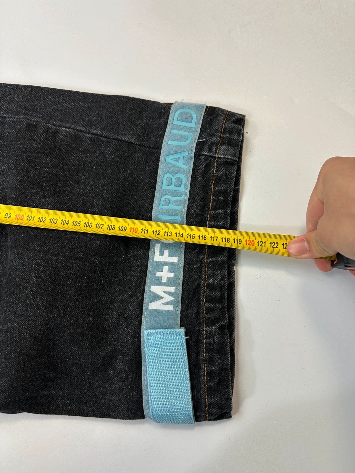 Marithe + Francois Girbaud Marithé + François Black & Blue Baggy Velcro Denim Pants Size US 36 / EU 52 - 13 Thumbnail