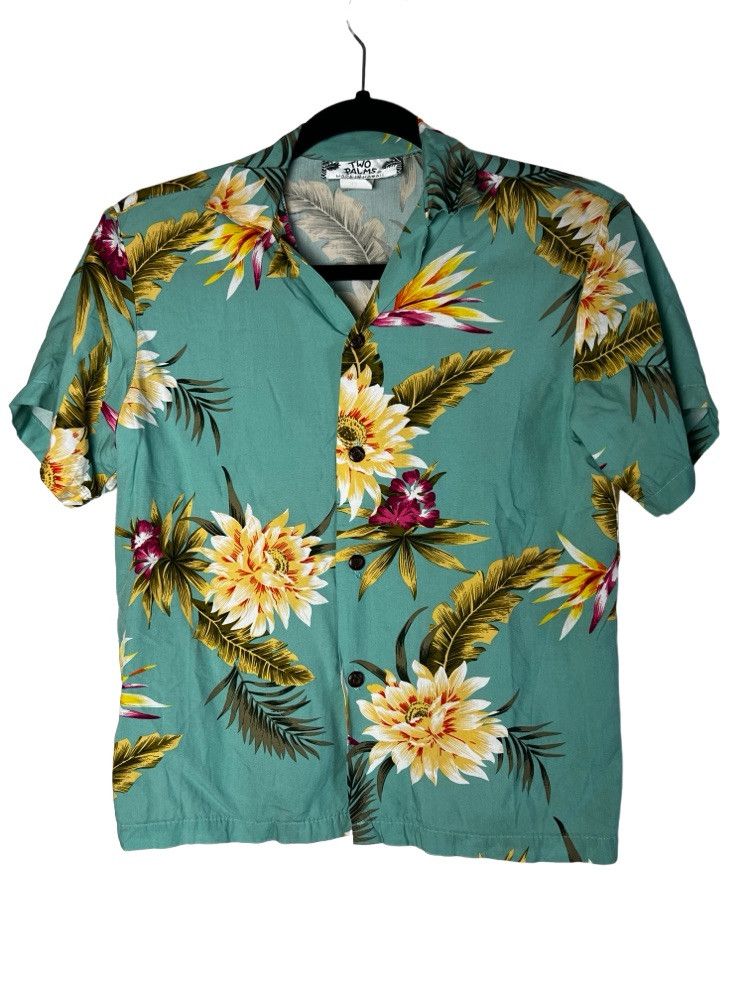 Vintage Vintage 1990's Two Palms Hawaiian Luau Aloha Party Shirt Size XS / US 0-2 / IT 36-38 - 1 Thumbnail