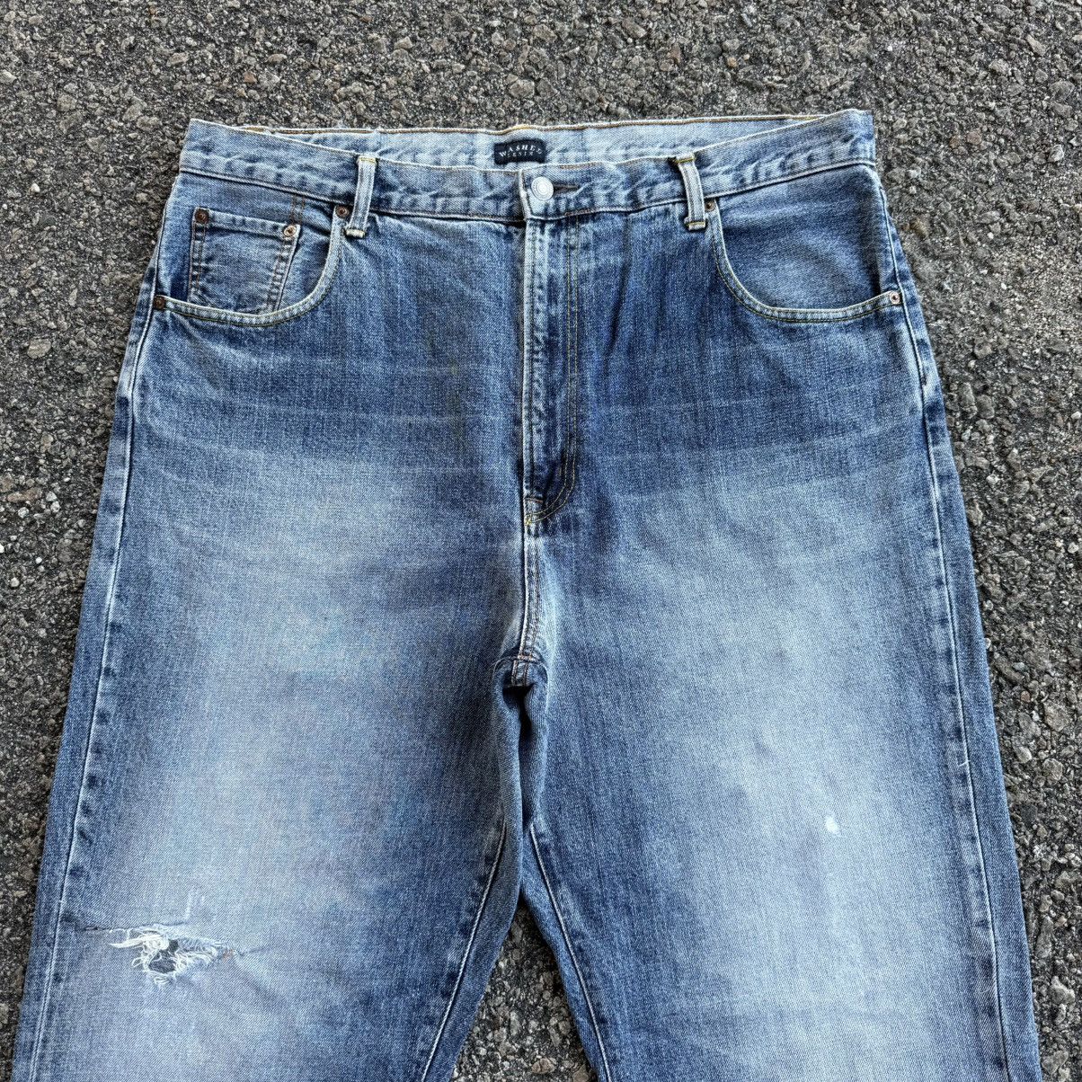 Japanese Brand VINTAGE MUD WASHED DENIM RIPPEP JEAN Size US 40 / EU 56 - 2 Thumbnail