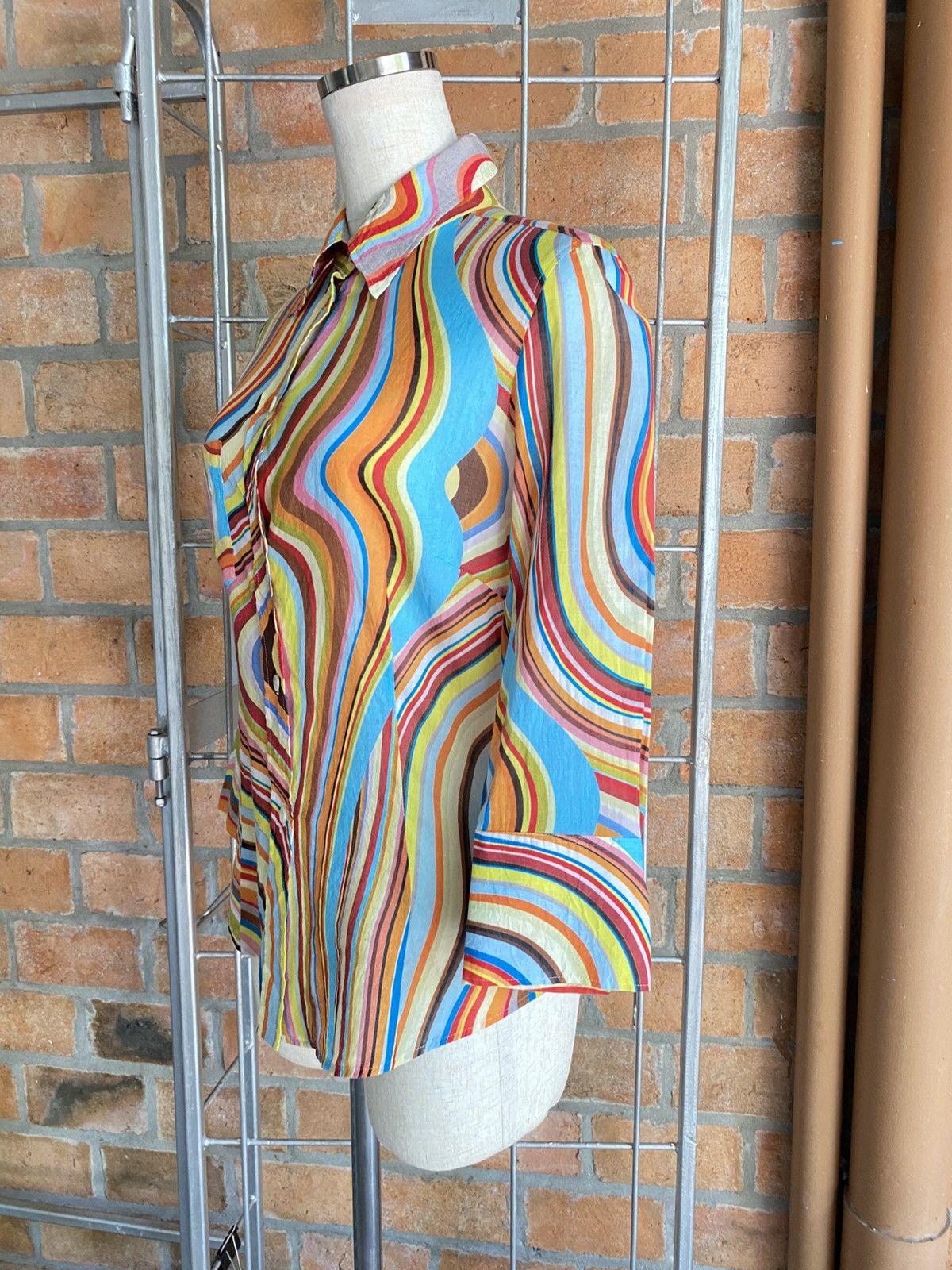 Paul Smith Paul Smith BLACK Multicolor Psychedelic Wave Shirt Size S / US 4 / IT 40 - 21 Thumbnail