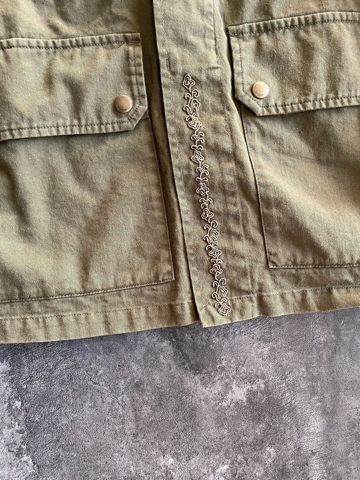 Saint Laurent Paris Saint Laurent Military Green Embroidered Jacket. Size US M / EU 48-50 / 2 - 4 Thumbnail
