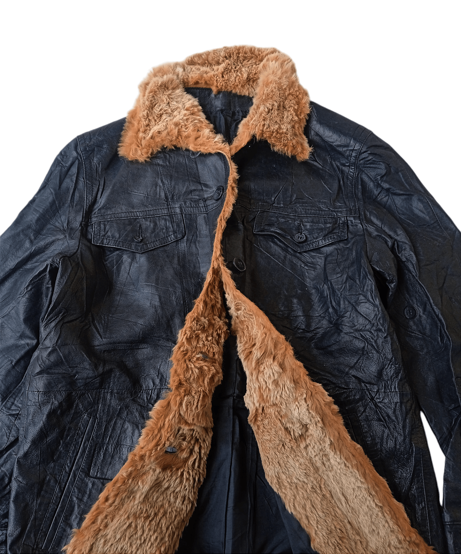 If Six Was Nine × Japanese Brand × Le Grande Bleu (L.G.B.) Fur faux Leather Jacket Size US M / EU 48-50 / 2 - 3 Thumbnail