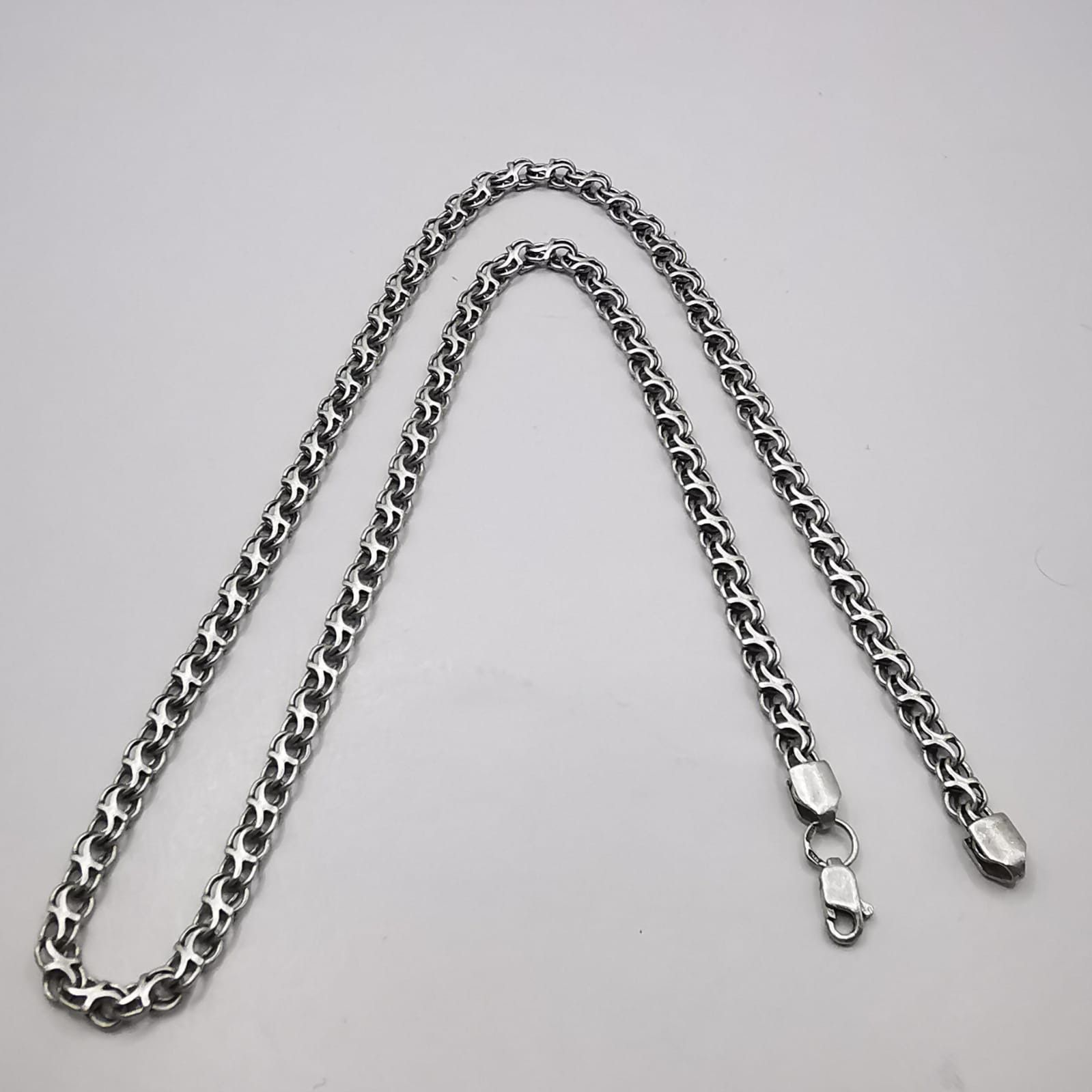 Sterling Silver Vintage Beautiful Jewelry Chain,925 Sterling Silver 18,46g Size ONE SIZE - 3 Thumbnail