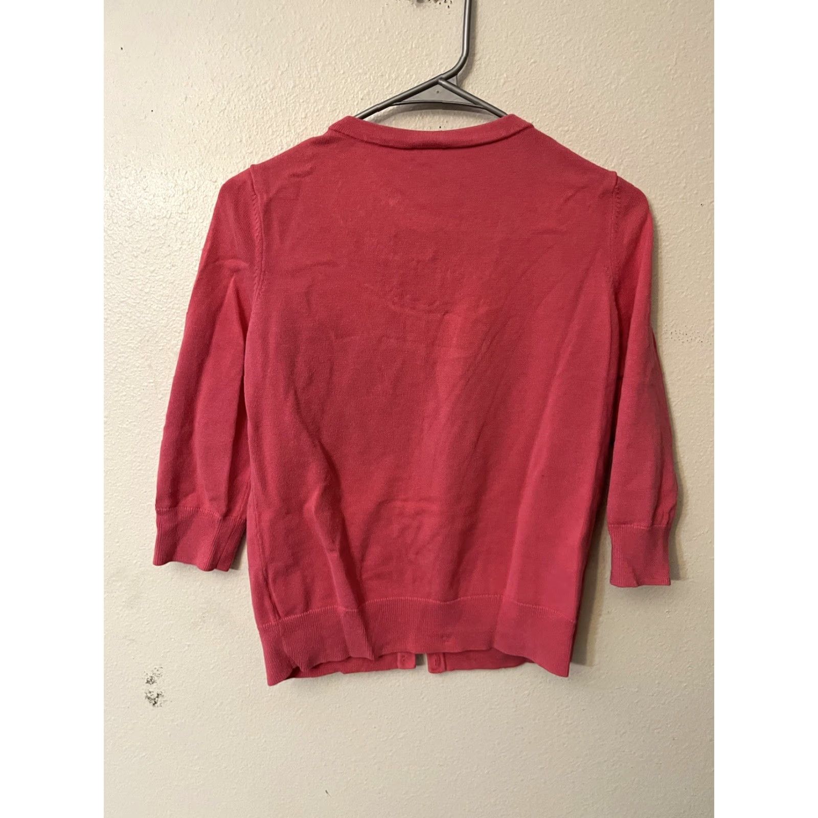 Talbots Talbots Cardigan SweatEr Pink Pima Cotton 3/4 Sleeve Round Neck Knit Ladies PM Petite Size Womens Size M / US 6-8 / IT 42-44 - 3 Thumbnail