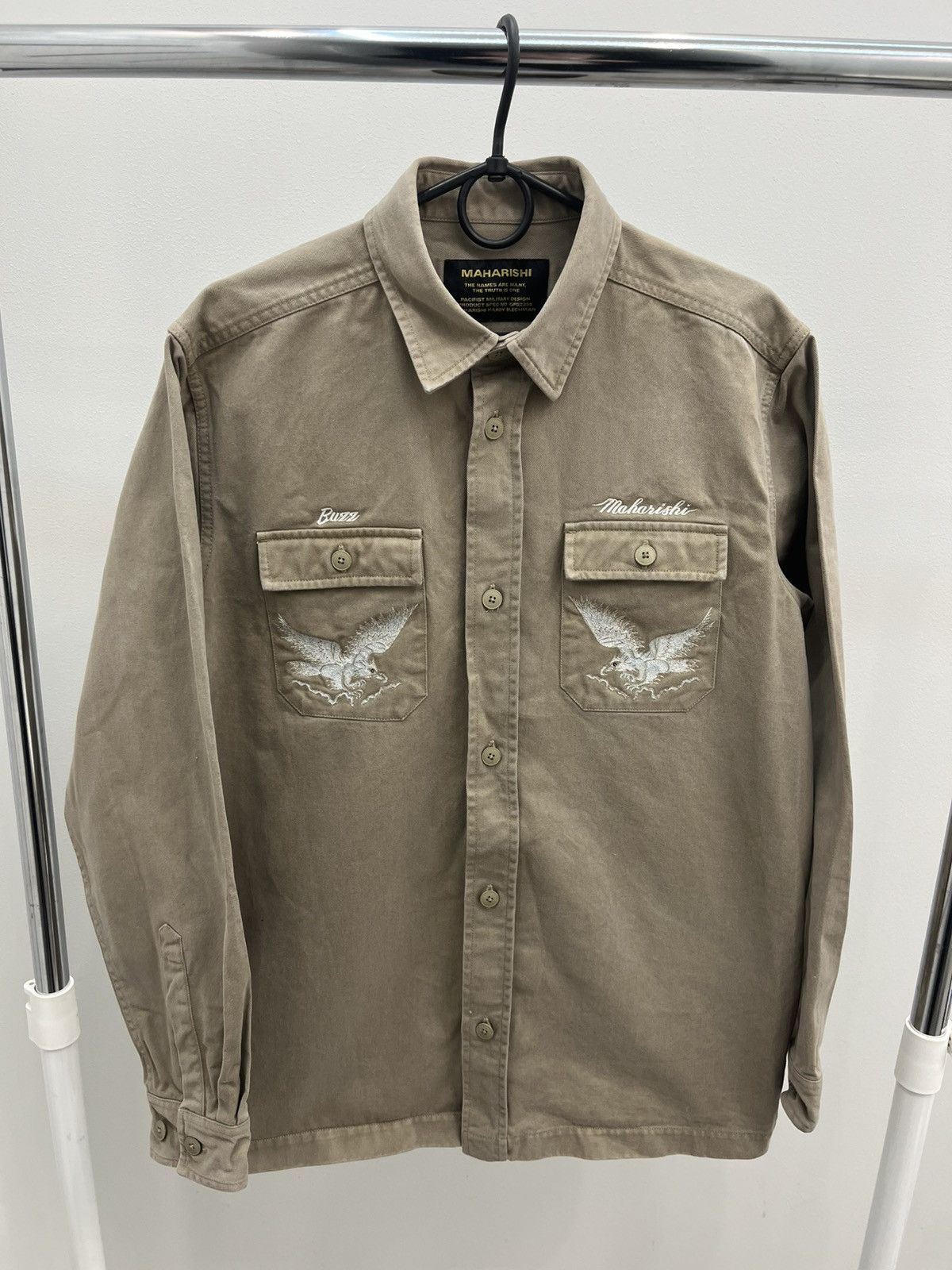 Maharishi Maharishi Eagle Embroidered Heavy Cotton Overshirt Jacket Size US L / EU 52-54 / 3 - 2 Thumbnail