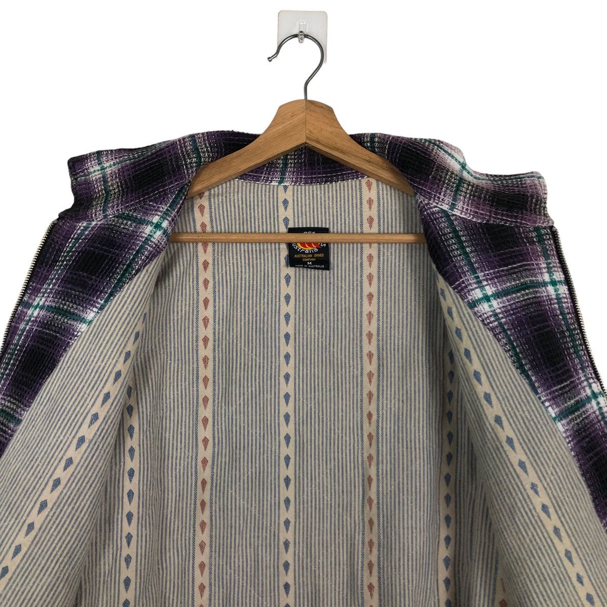 Japanese Brand 🔥90s Vintage Zipper Flannel Jacket Tartan Design West Surts Size US M / EU 48-50 / 2 - 10 Thumbnail