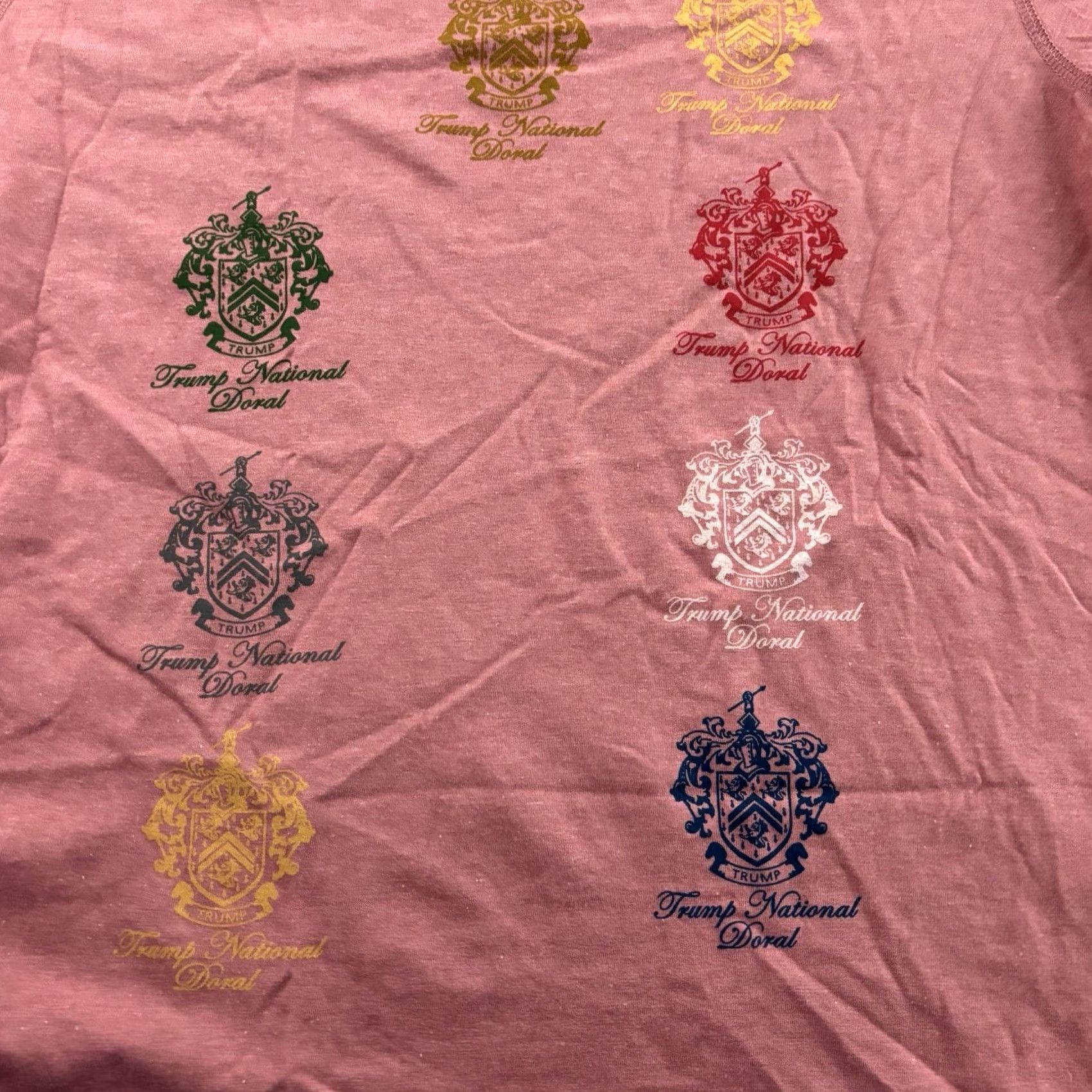 Pinko Dunning Trump Golf National Doral Short Sleeve T Shirt Men L Pink Vintage: No? Size US L / EU 52-54 / 3 - 2 Thumbnail