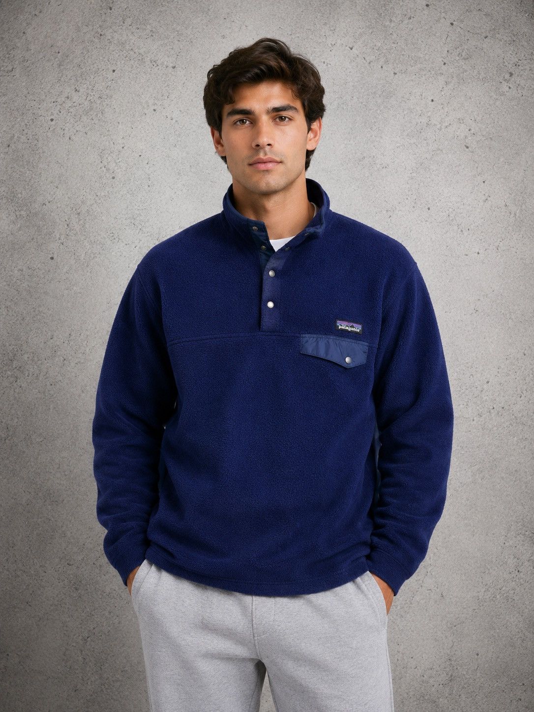 Patagonia Patagonia Synchilla Pocket T Fleece Sweatshirt Vintage Size US L / EU 52-54 / 3 - 1 Thumbnail