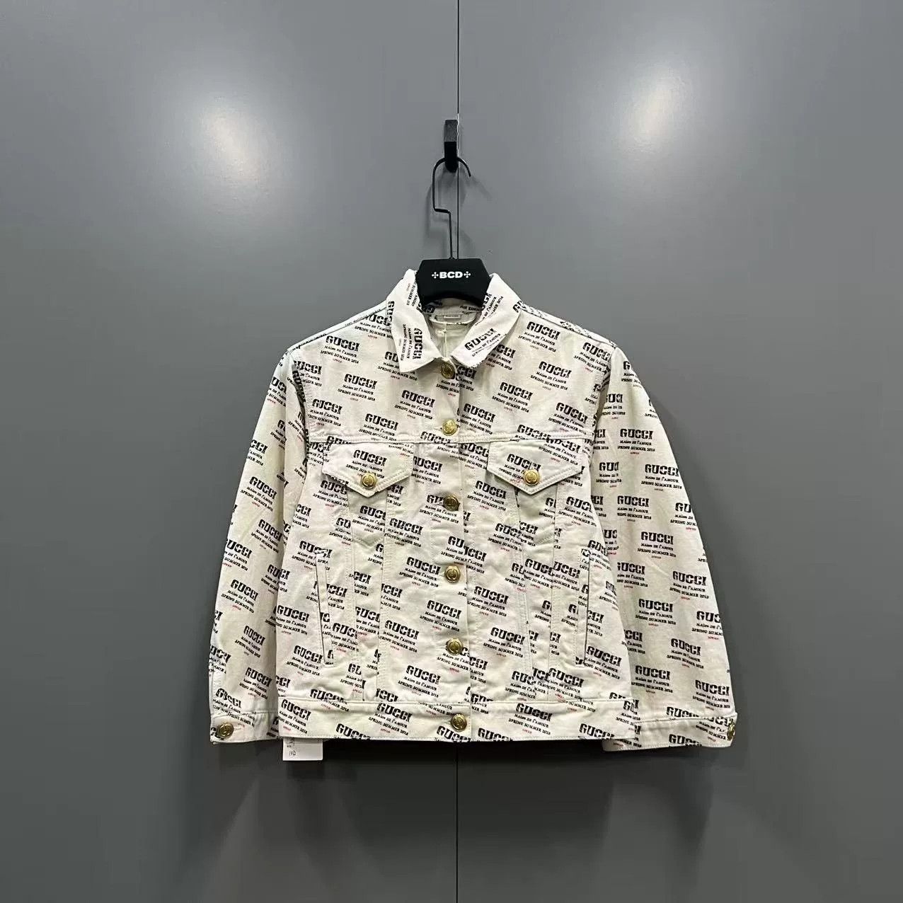 Gucci gucci full logo denim jacket size 40 Size US M / EU 48-50 / 2 - 1 Thumbnail