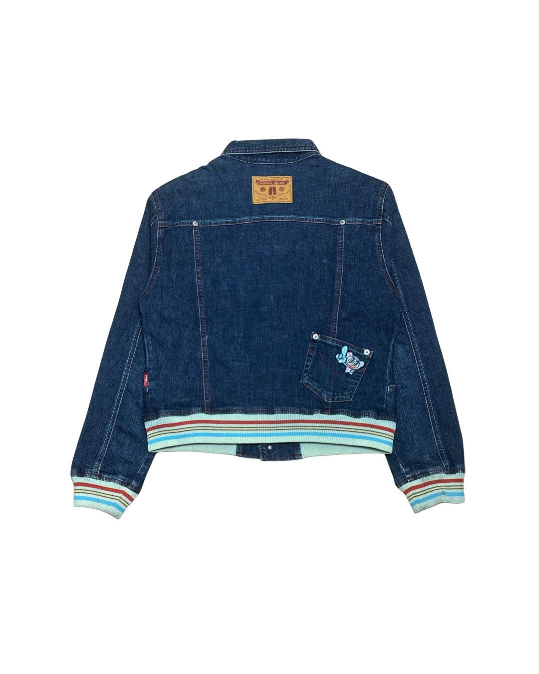 Angel Blue Angel Blue Stripe Hem Denim Jacket Size M / US 6-8 / IT 42-44 - 2 Thumbnail