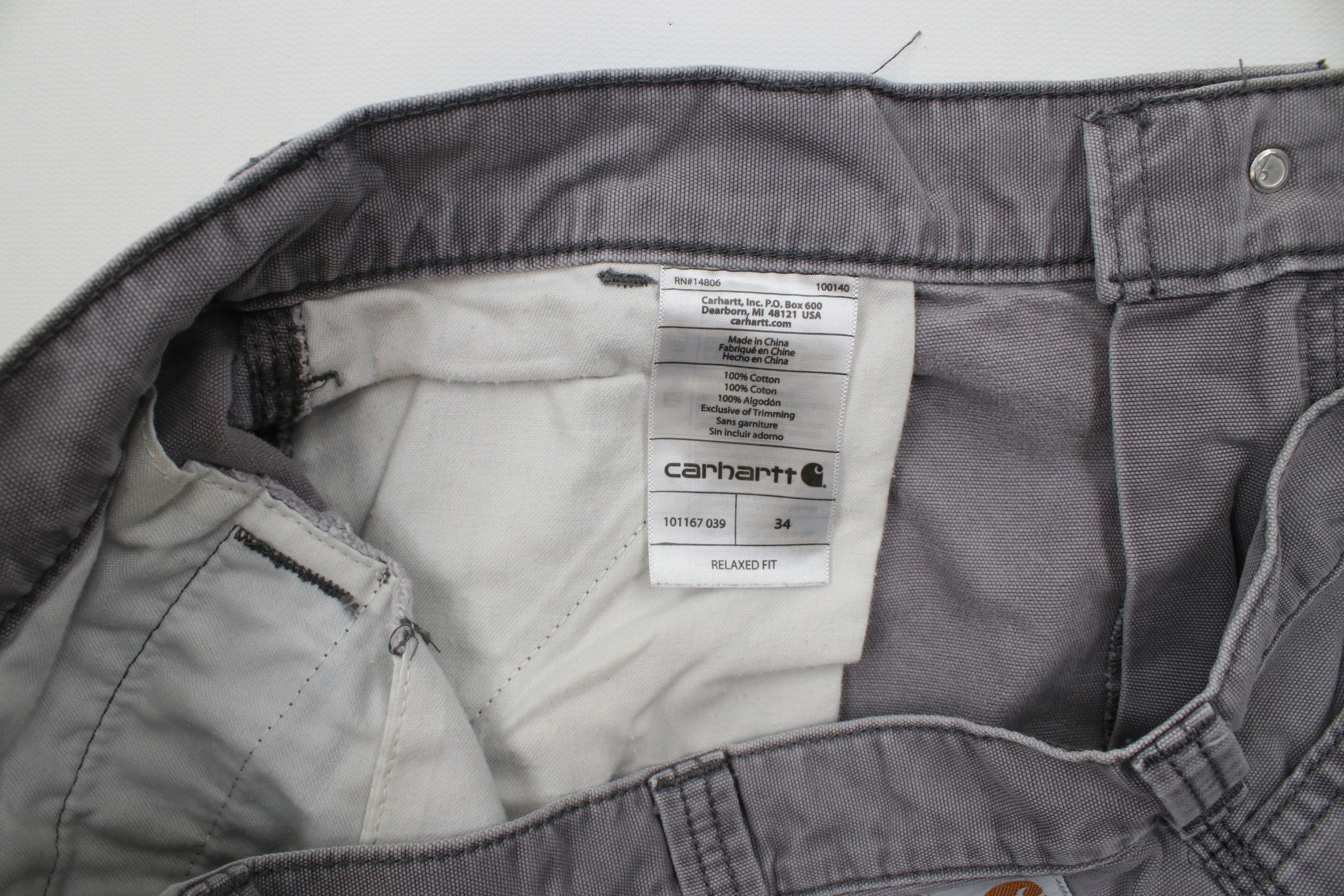 Carhartt × Vintage Vintage Carhartt Canvas Relaxed Fit Dungaree Shorts Gray Size US 34 / EU 50 - 8 Thumbnail