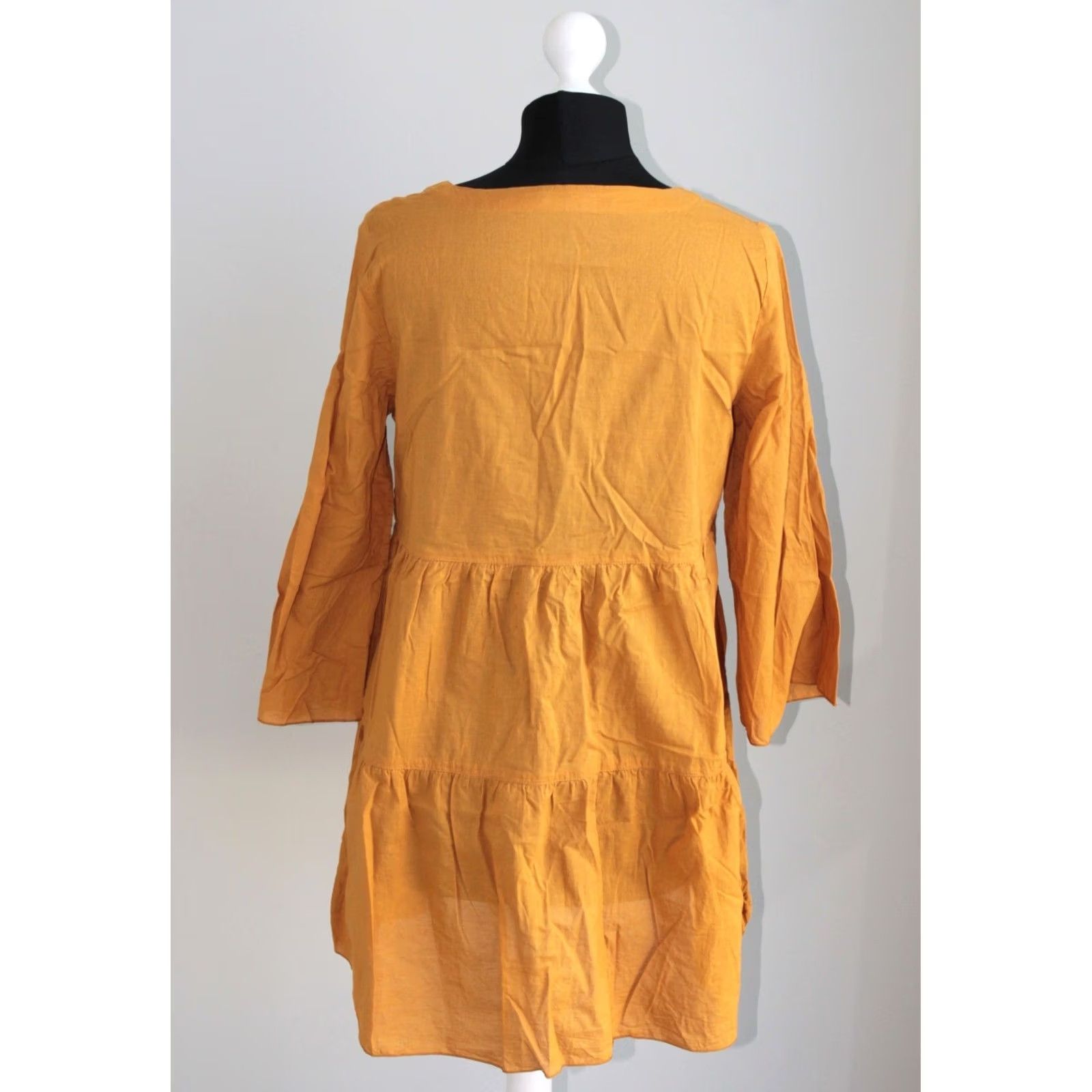 Vintage Gudrun Sjoden Womens Tunic XS Yellow Shirt/Blouse Size XS / US 0-2 / IT 36-38 - 3 Thumbnail