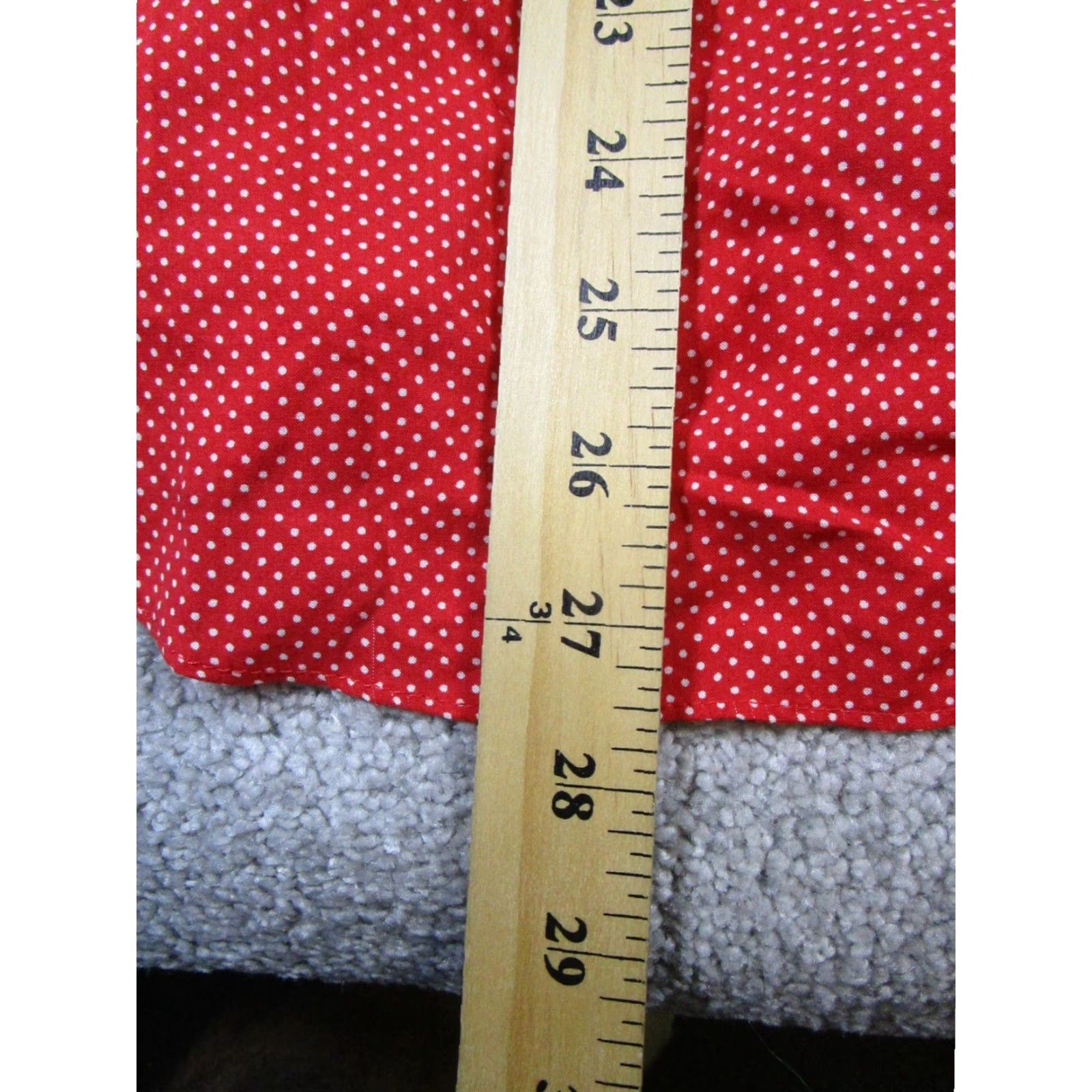 Vintage Maeve Shirt Womens XS Red White Polka Dot Blouse Long Sleeve Collared Closure Button Rayon Fabric Regular Womens Blouse Maeve Size XS / US 0-2 / IT 36-38 - 8 Thumbnail