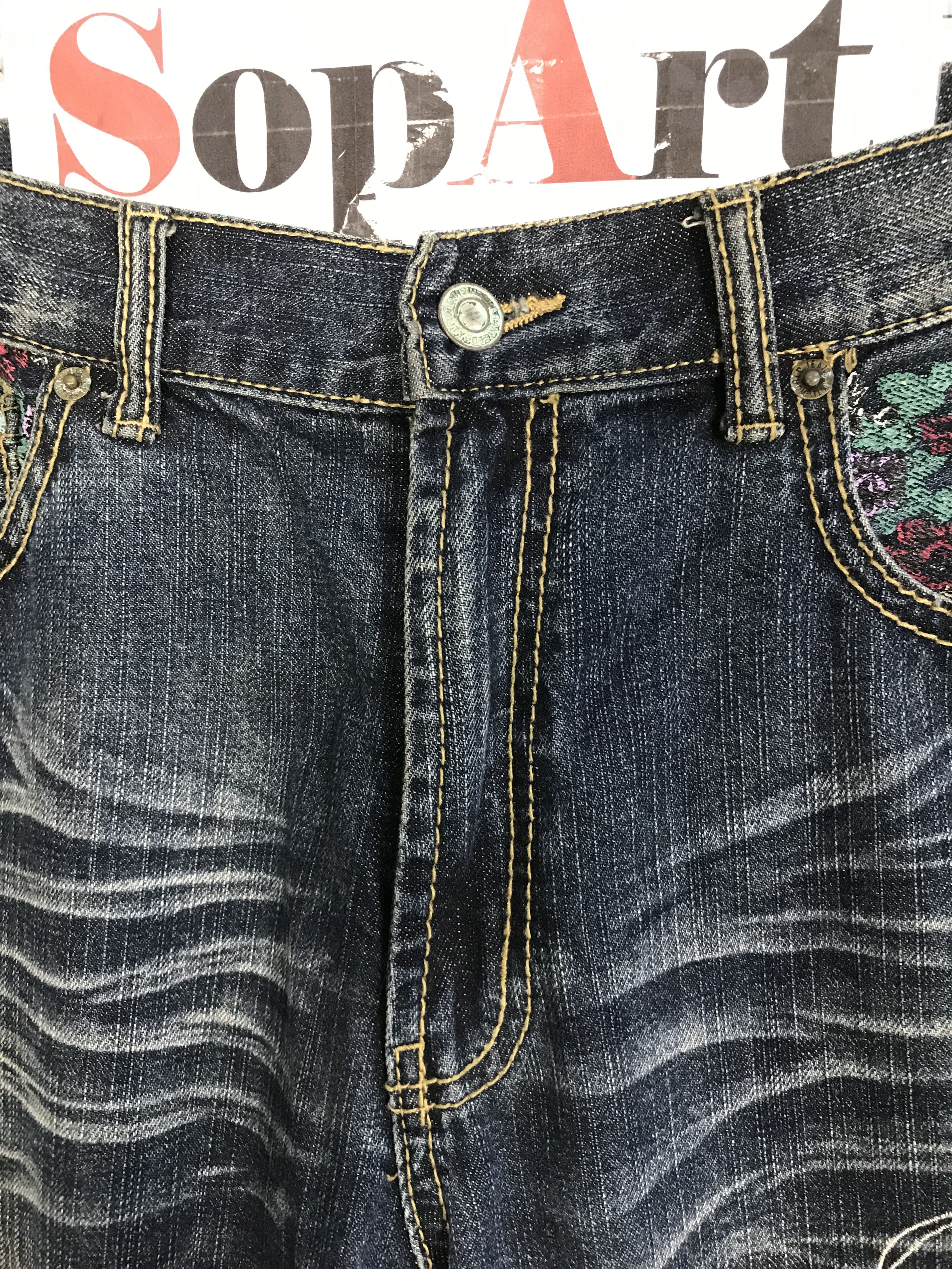 Japanese Brand Vintage Japanese Brand Embroidery Dragon Zipper Jeans Size US 34 / EU 50 - 8 Thumbnail