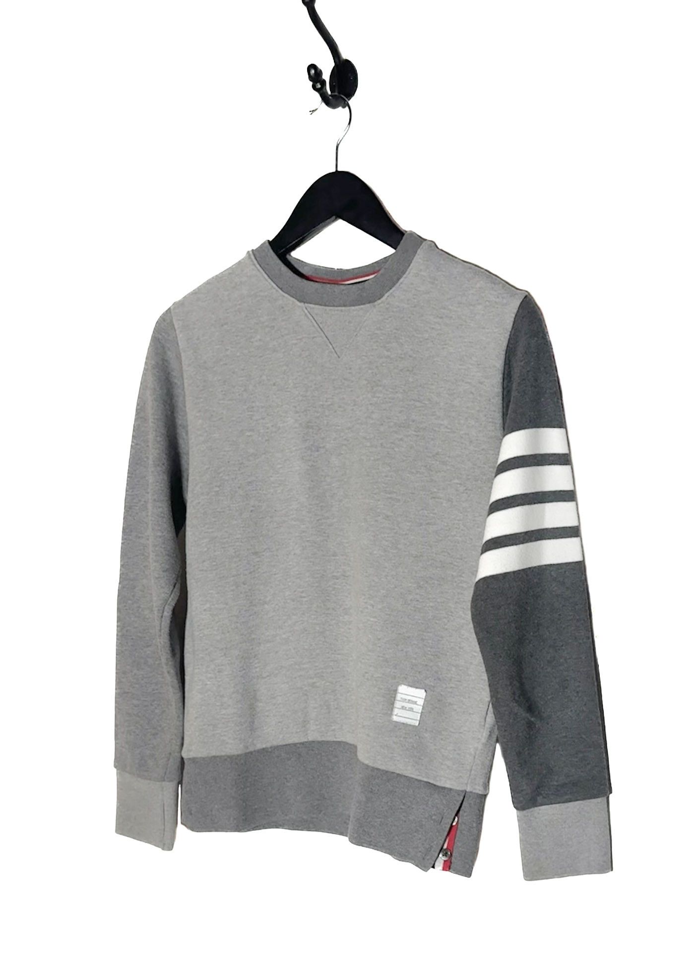 Thom Browne Thom Browne Grey Colourblock 4-bar Sweatshirt Size XS / US 0-2 / IT 36-38 - 3 Thumbnail