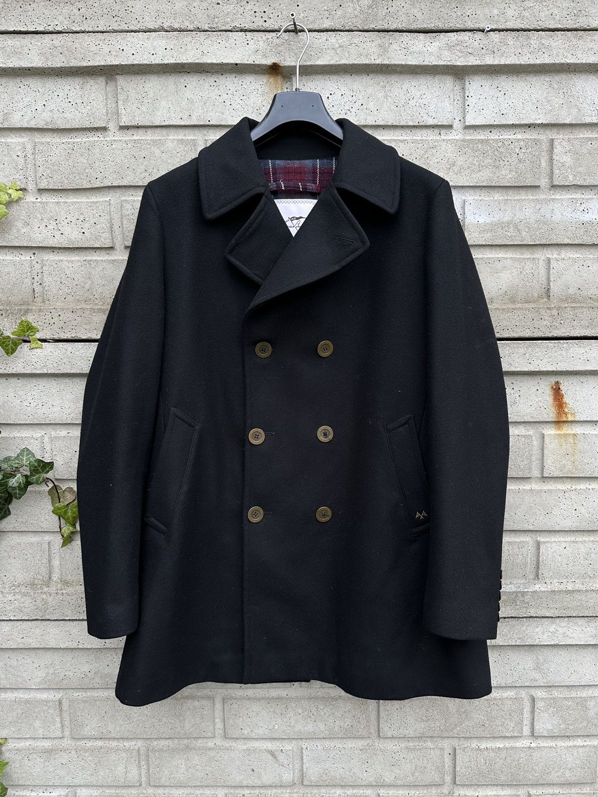image of Woolen Double Breasted Dufflecoat Thomas Burberry, Size Xxl in Black, Men's