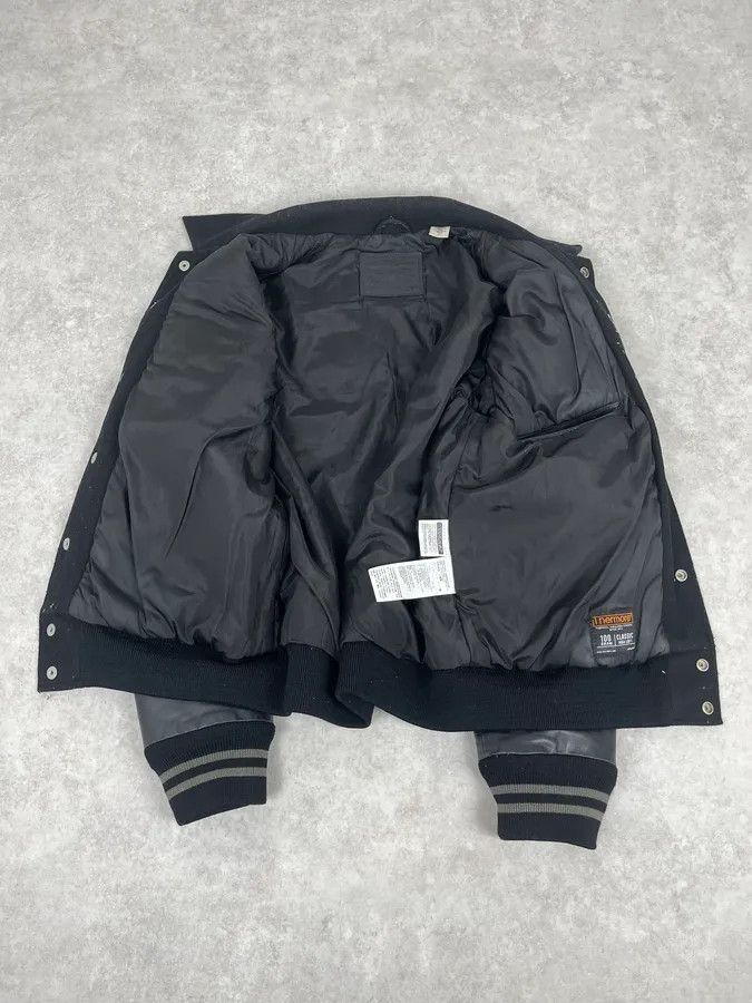 Levi's 2000s Levi’s Leather & Wool Teddy Black Bomber Jacket Size US M / EU 48-50 / 2 - 7 Thumbnail