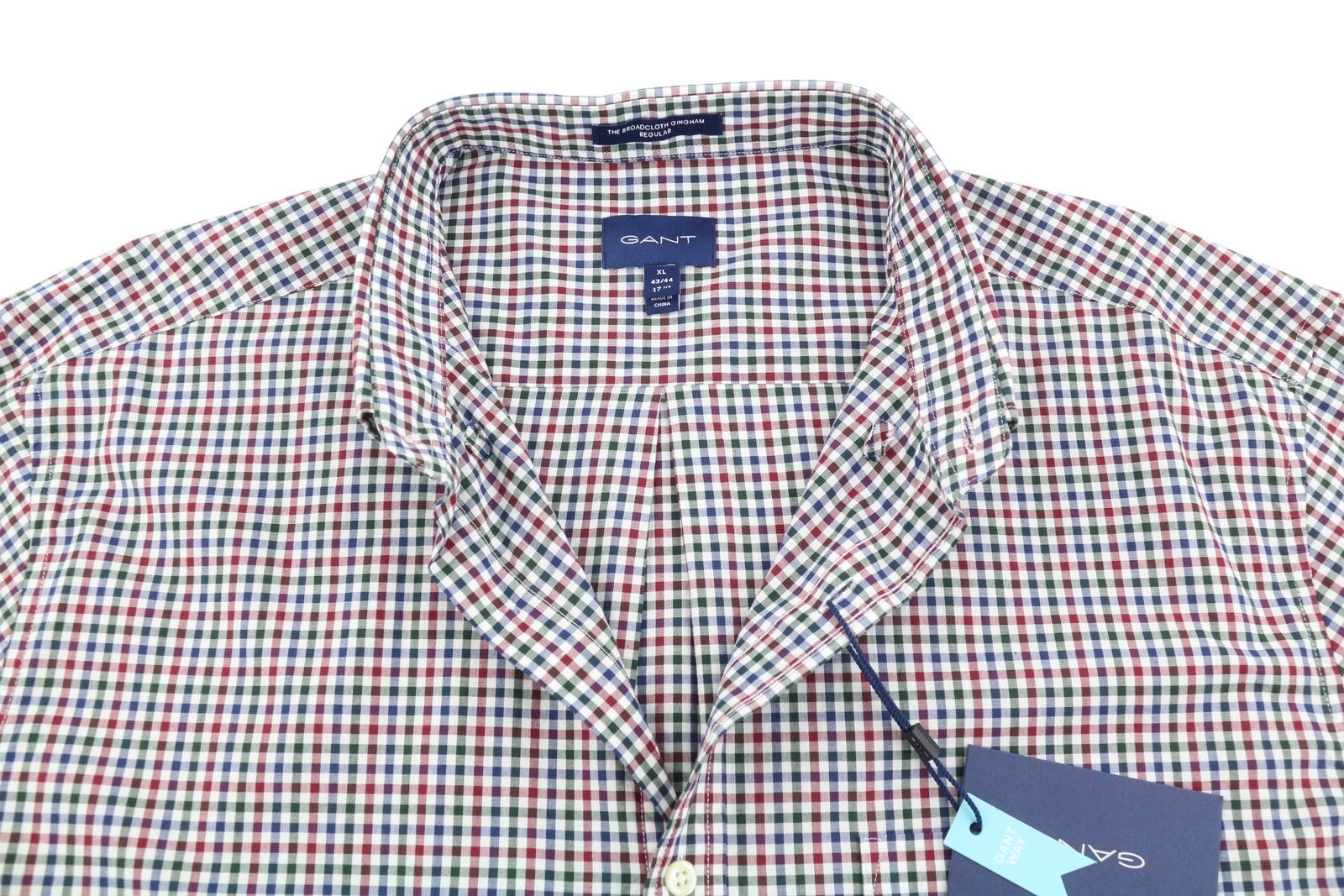 Gant THE BROADCLOTH GINGHAM XL Cabernet Button 87493 Size US XL / EU 56 / 4 - 4 Thumbnail