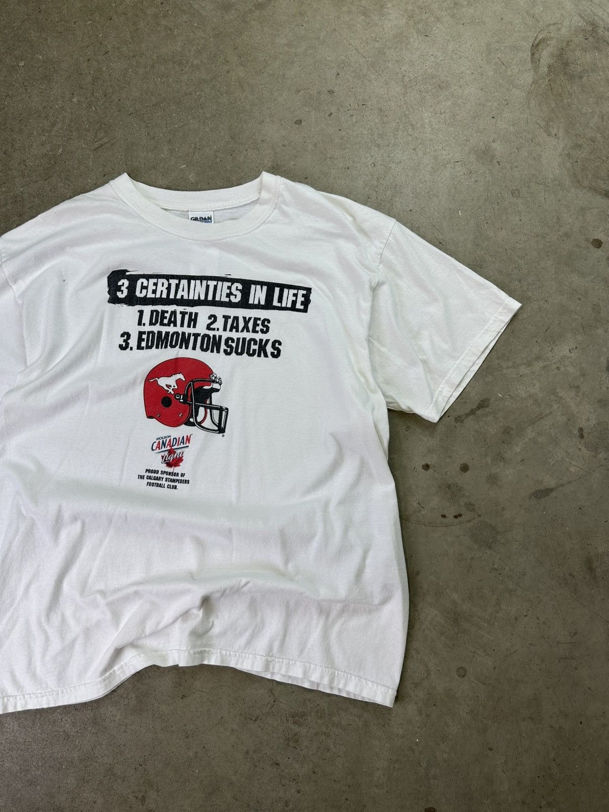 Vintage vintage y2k calgary stampeders cfl football fan humor tee Size US XL / EU 56 / 4 - 2 Thumbnail