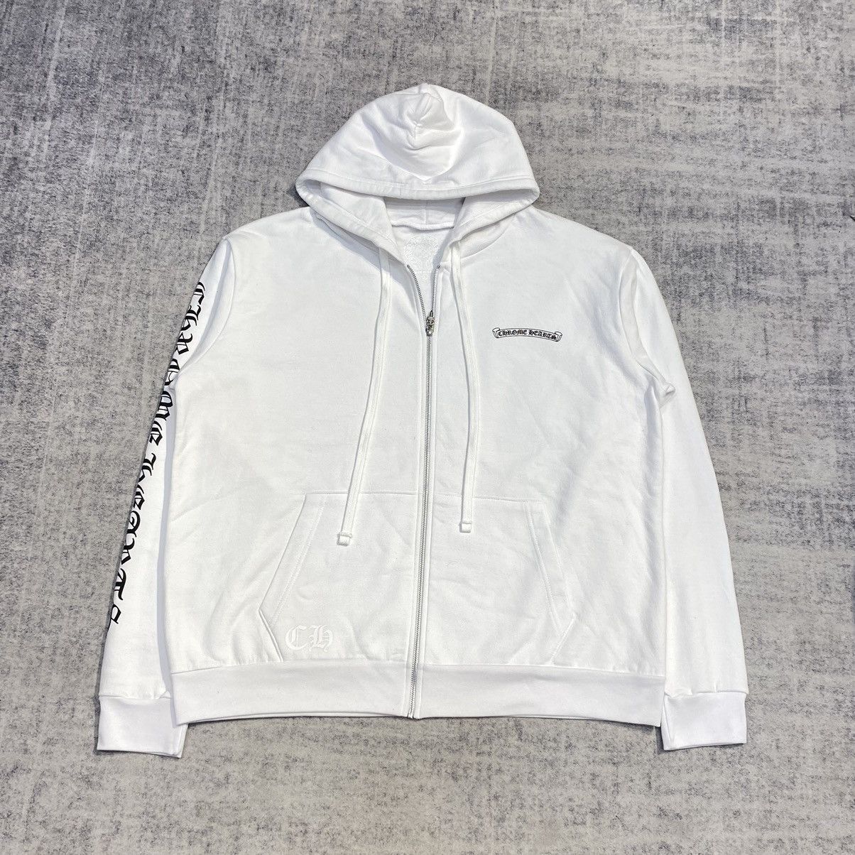 Chrome Hearts Chrome Hearts Scroll Floral Cross Sleeve Zip Up Hoodie Size US L / EU 52-54 / 3 - 1 Thumbnail