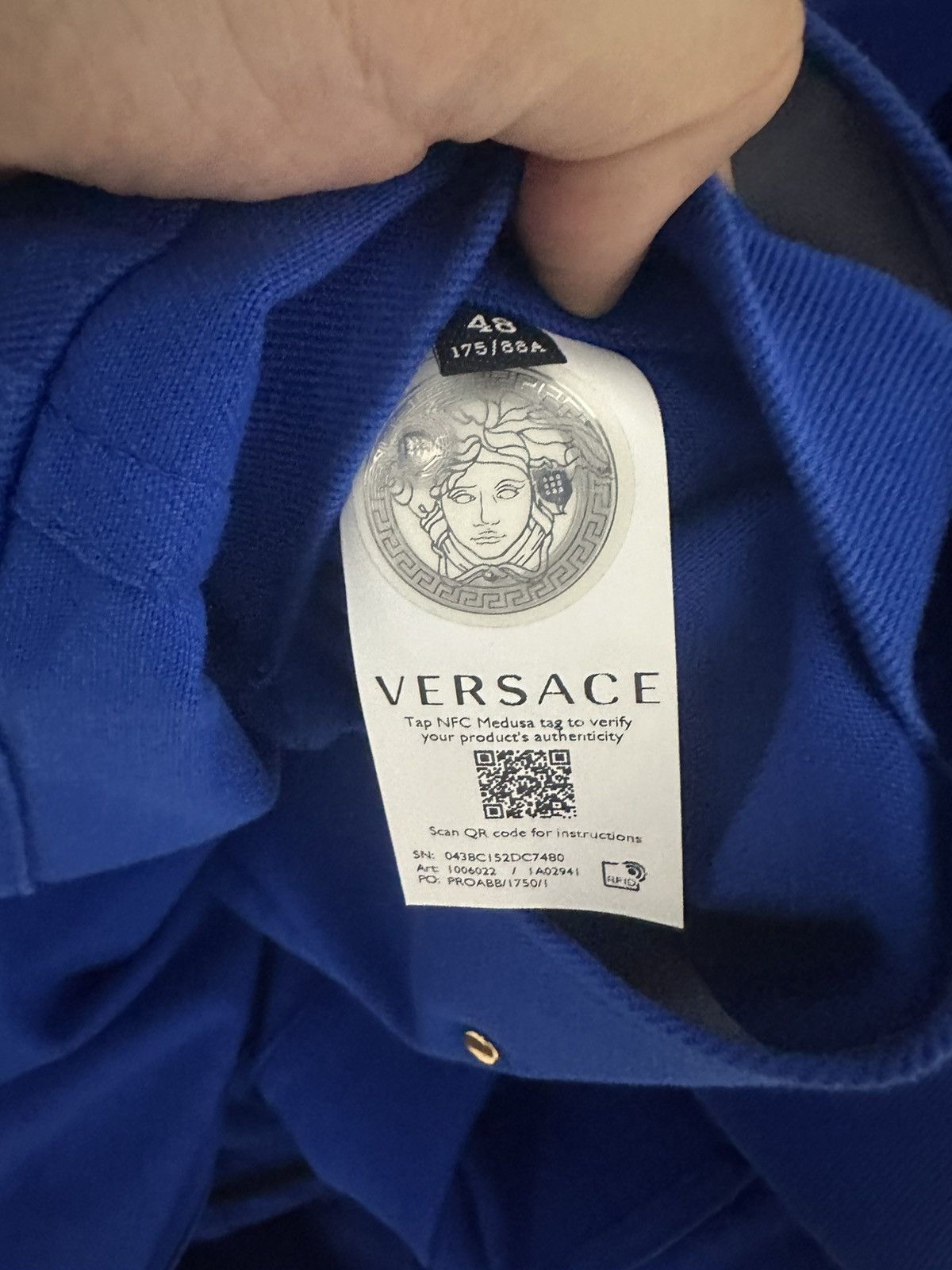 Versace Versace Medusa Blue Jacket Size US M / EU 48-50 / 2 - 9 Thumbnail