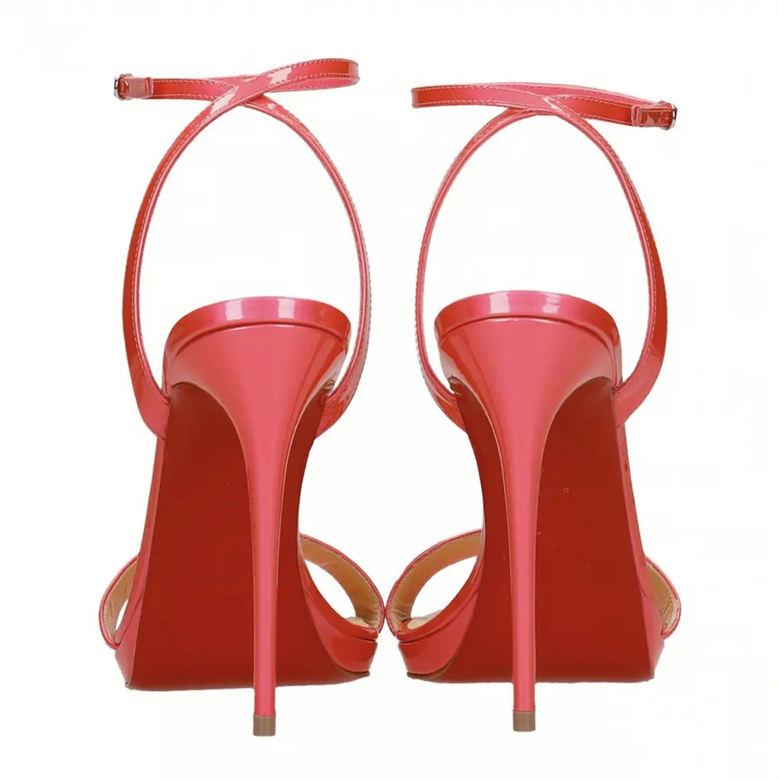 Christian Louboutin Loubi Queen 120 Florida Pink Ankle Strap Sandal Heel Pump 35 Size US 5 / IT 35 - 10 Thumbnail