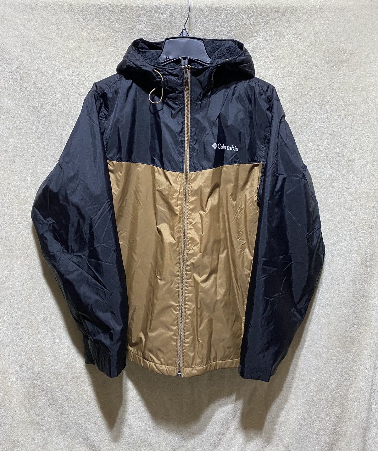 Columbia Black and Bronze Windbreaker
