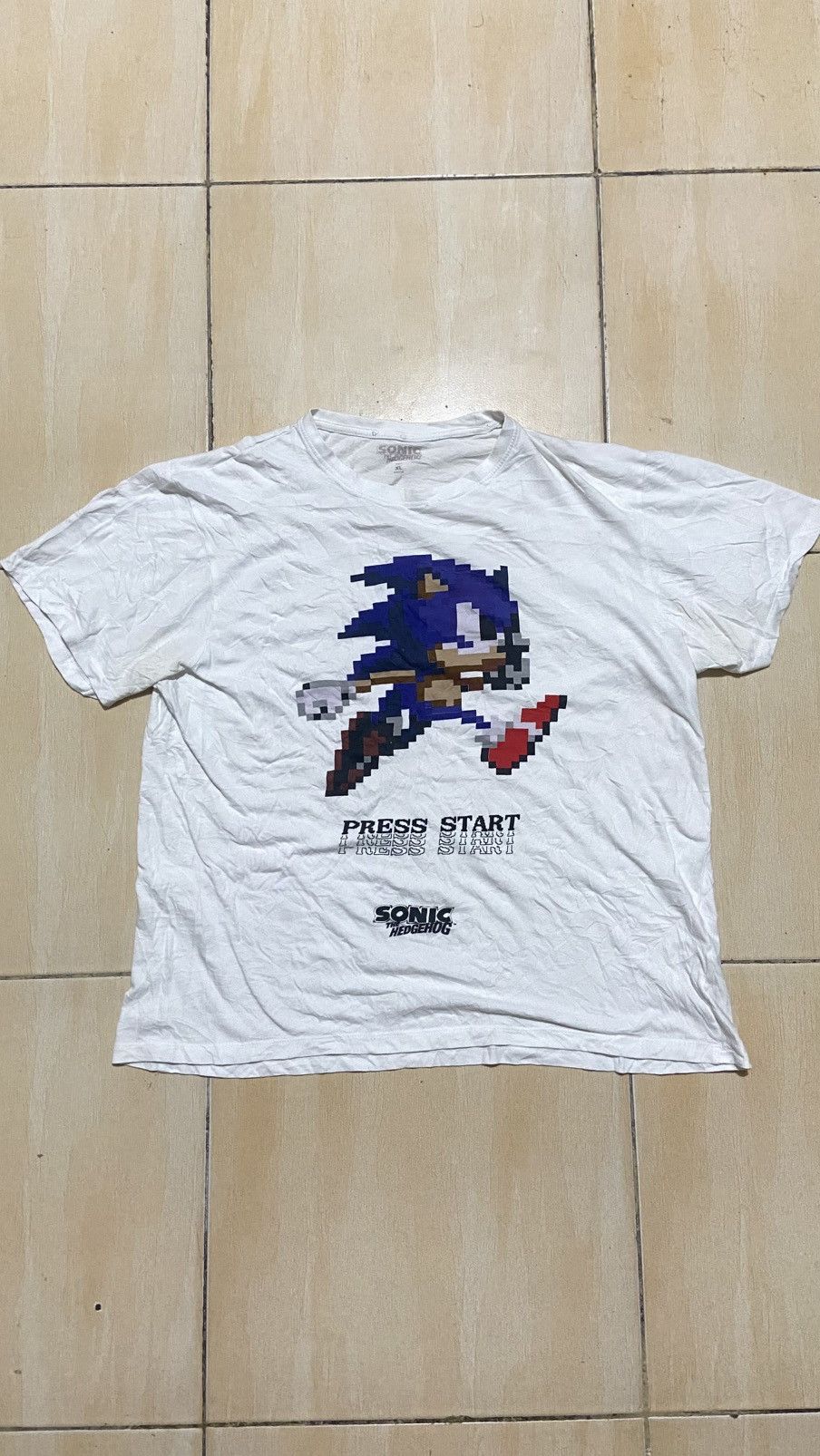 Primark Vintage 8Bit Sonic The Hedgehog Tee Size US XL / EU 56 / 4 - 2 Thumbnail