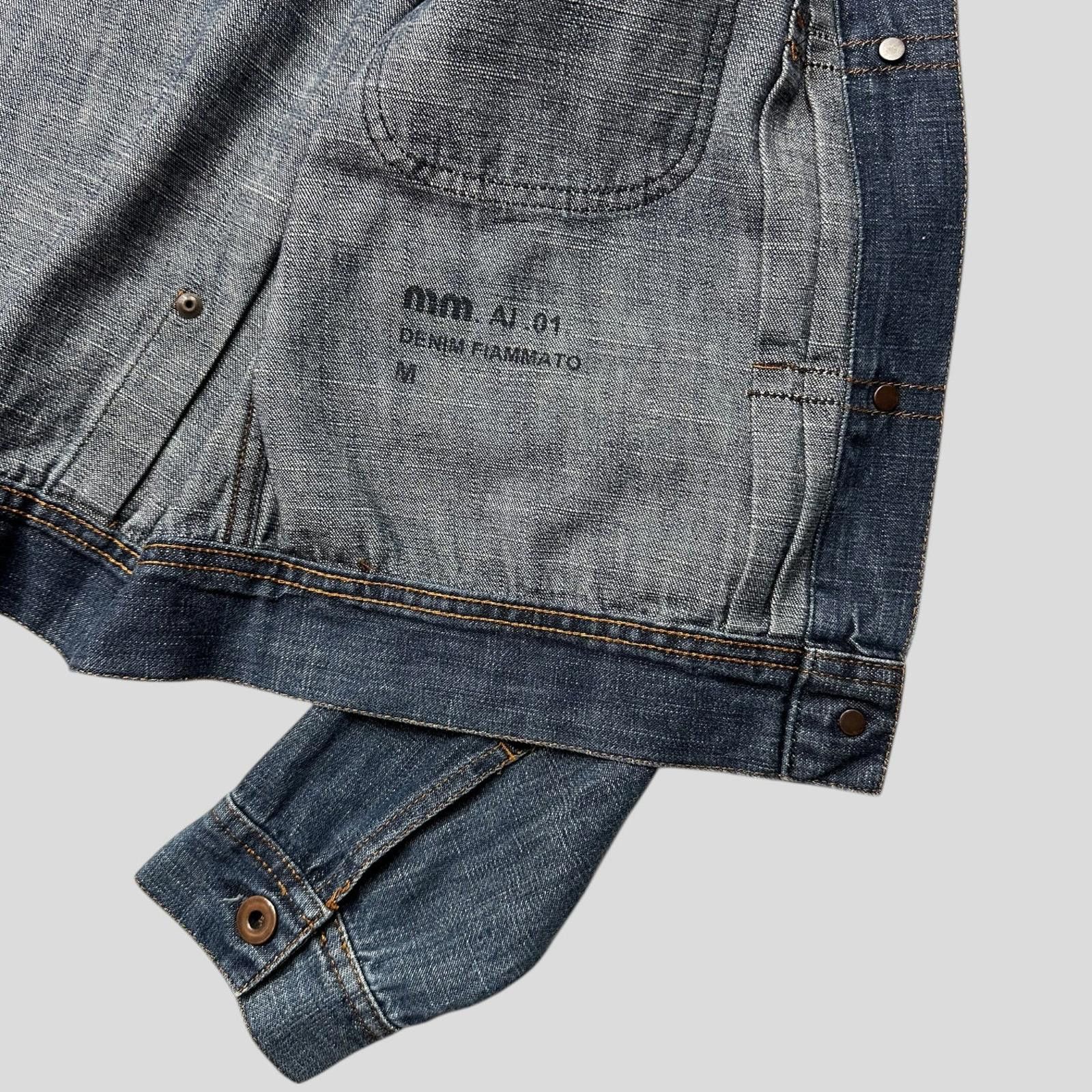Miu Miu Miu Miu 2001 Runway Denim Fiammoto Pleated Work Jacket - S/M Size US M / EU 48-50 / 2 - 9 Thumbnail