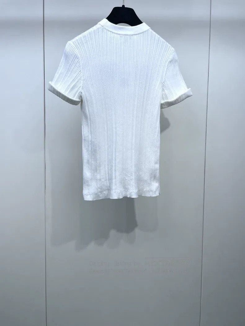 Chanel Chanel White letter knitted short sleeves Size XS / US 0-2 / IT 36-38 - 2 Thumbnail