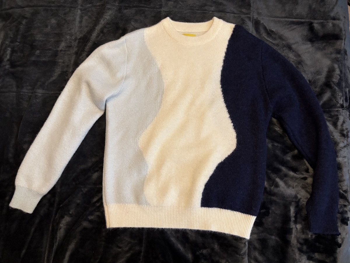 Golf Wang × Golf le Fleur × Tyler The Creator Golf Wang Wavy Knit Sweater (Blue) Size US M / EU 48-50 / 2 - 1 Thumbnail