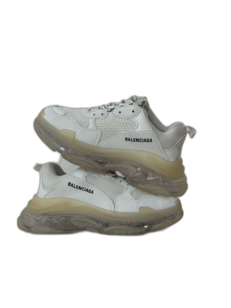 Balenciaga Balenciaga Triple S Clear Sole Sneakers Beige Size US 9 / EU 42 - 1 Thumbnail