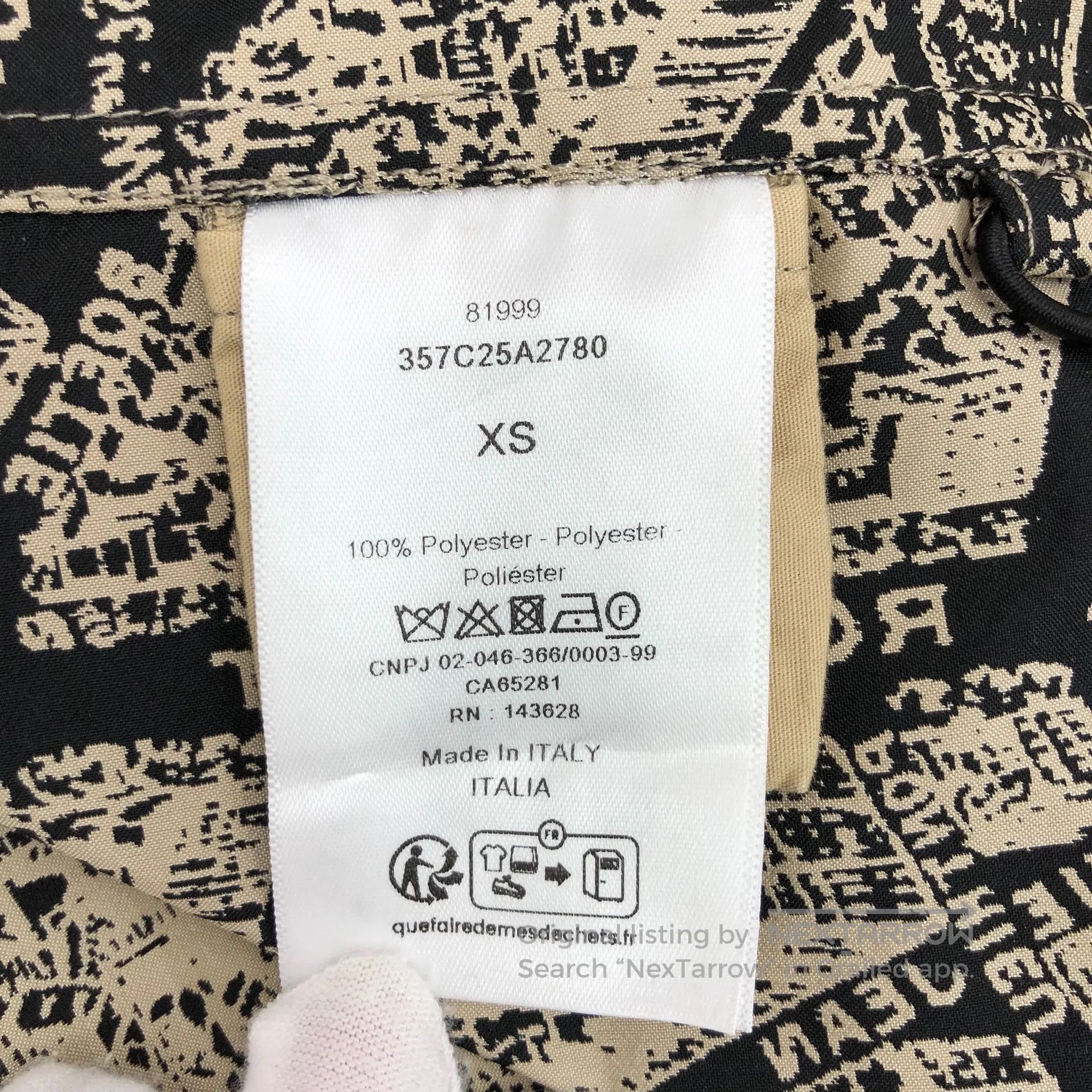 Dior Dior Brown City Map Printed Hooded Zipper Long Sleeve Jack Size US XS / EU 42 / 0 - 7 Thumbnail