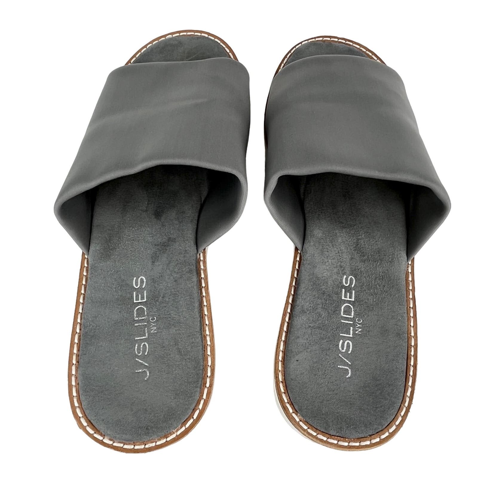 J/Slides J/Slides Platform Sandals Slides 8 Gray White Size US 8 / IT 38 - 8 Thumbnail