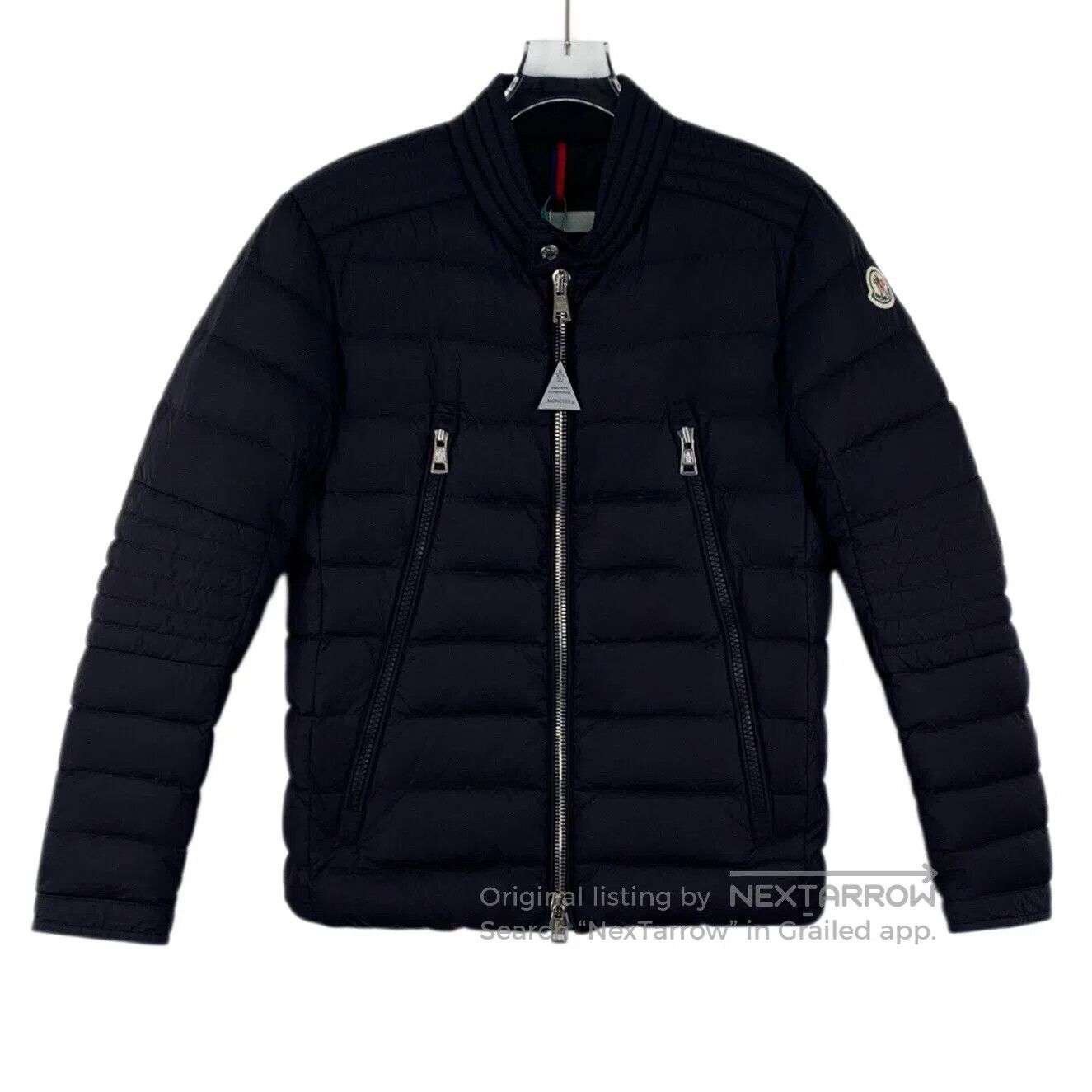 Moncler Moncler Black Logo Patch Stand Collar Zip Long Sleeve Puff Size US XS / EU 42 / 0 - 1 Thumbnail