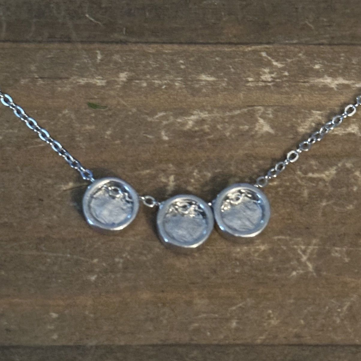 Other NY Collection silver tone paved sliding charms necklace Size ONE SIZE - 5 Thumbnail