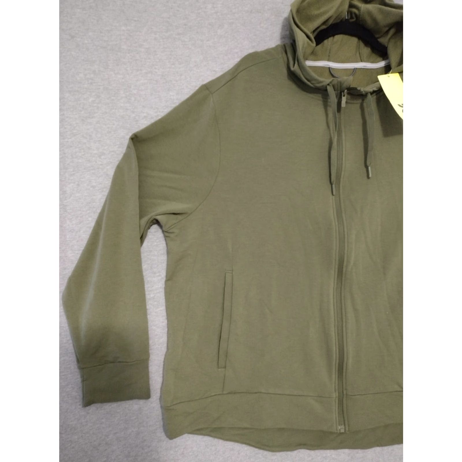 Vintage All In Motion Hooded Zip Up Sweatshirt Men's Olive Green 2XL Regular Hoodie Outdoor Sports 041-02-4391 Size US XXL / EU 58 / 5 - 3 Thumbnail