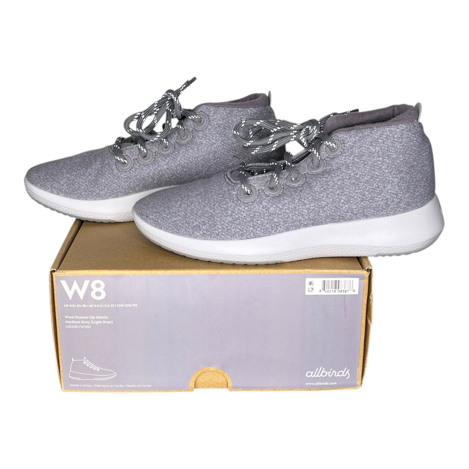 Allbirds Wool Runner-Up Mizzle Sneakers Weather-Resistant Lightweight Size US 8 / IT 38 - 5 Thumbnail