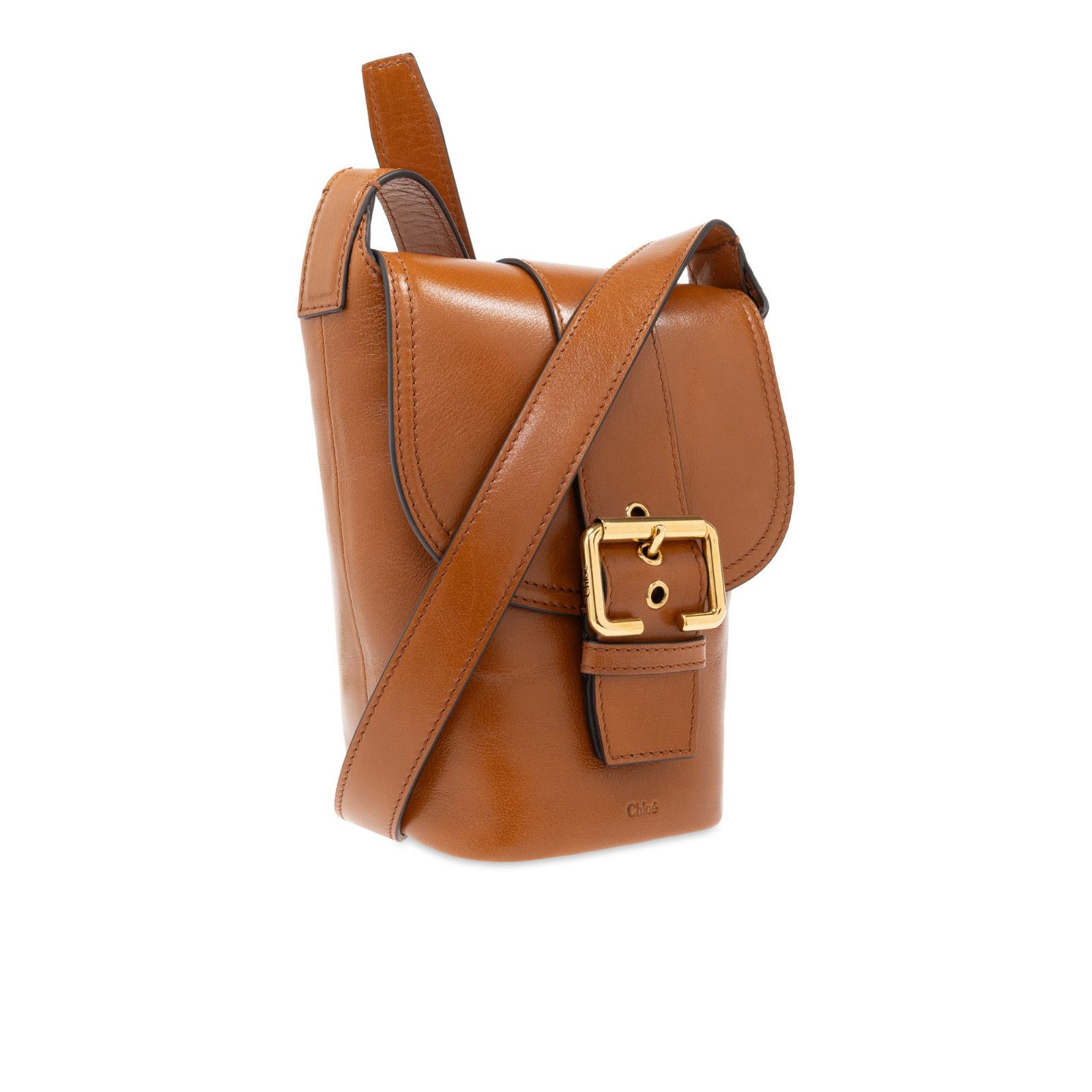 Chloe Chloe Mini Camera Clay Brown Shiny Leather Shoulder Bag New Size ONE SIZE - 3 Thumbnail
