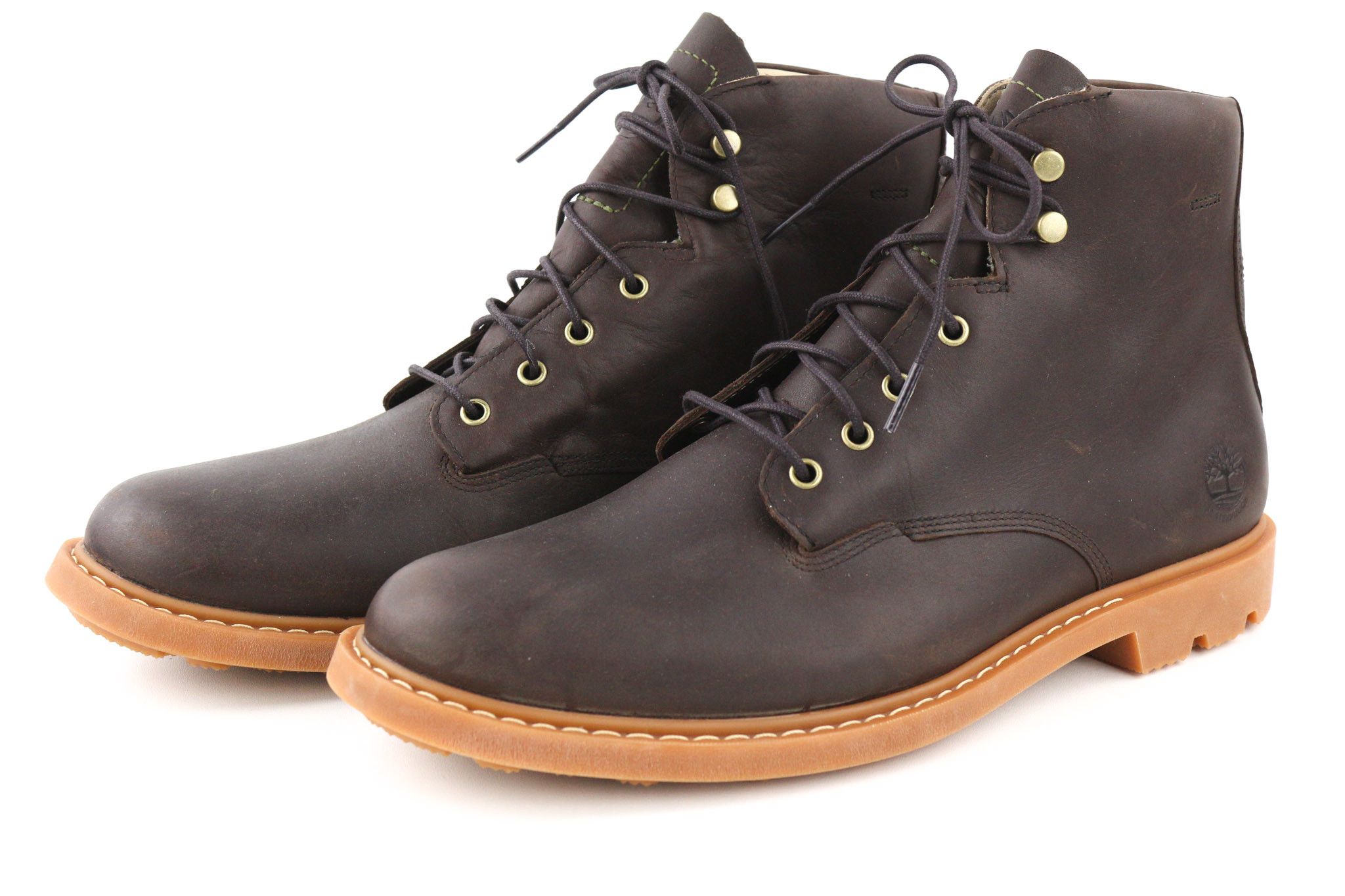 Timberland AFHP-A5050 EU43.5 Dark Brown Leather High Top Shoes 80566 Size US 10.5 / EU 43-44 - 2 Thumbnail