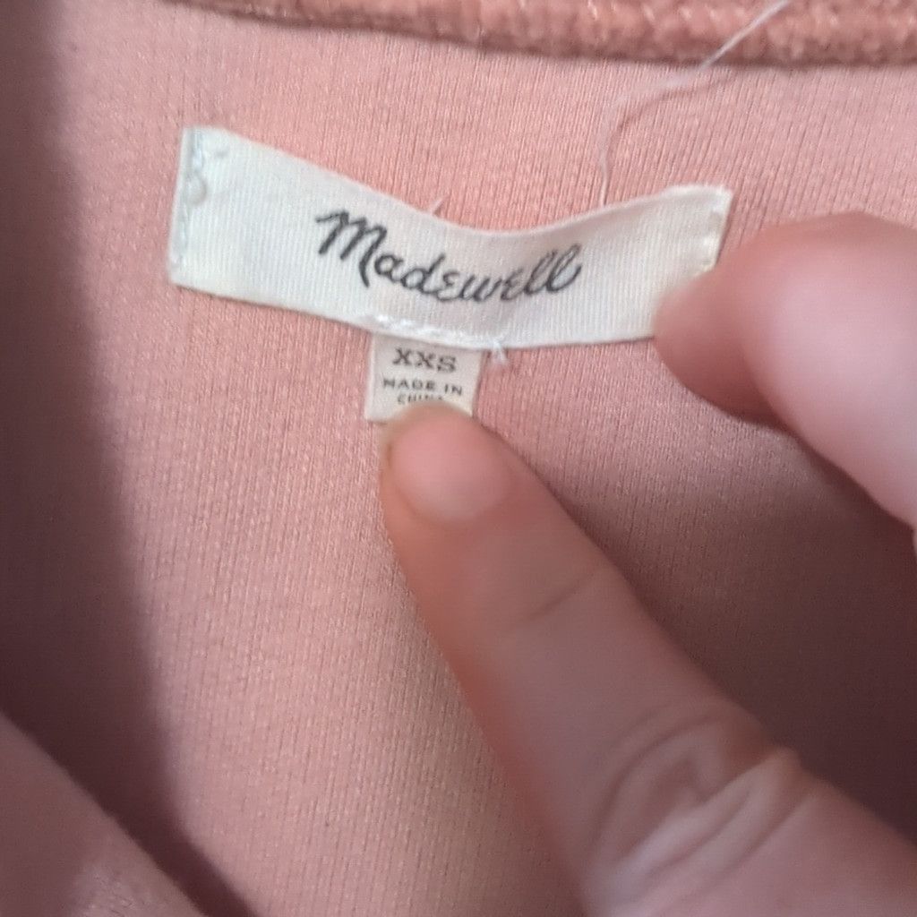 Madewell Madewell pink 1/4 zip Sherpa pullover size XXS Size XXS / US 00 / IT 34 - 2 Thumbnail