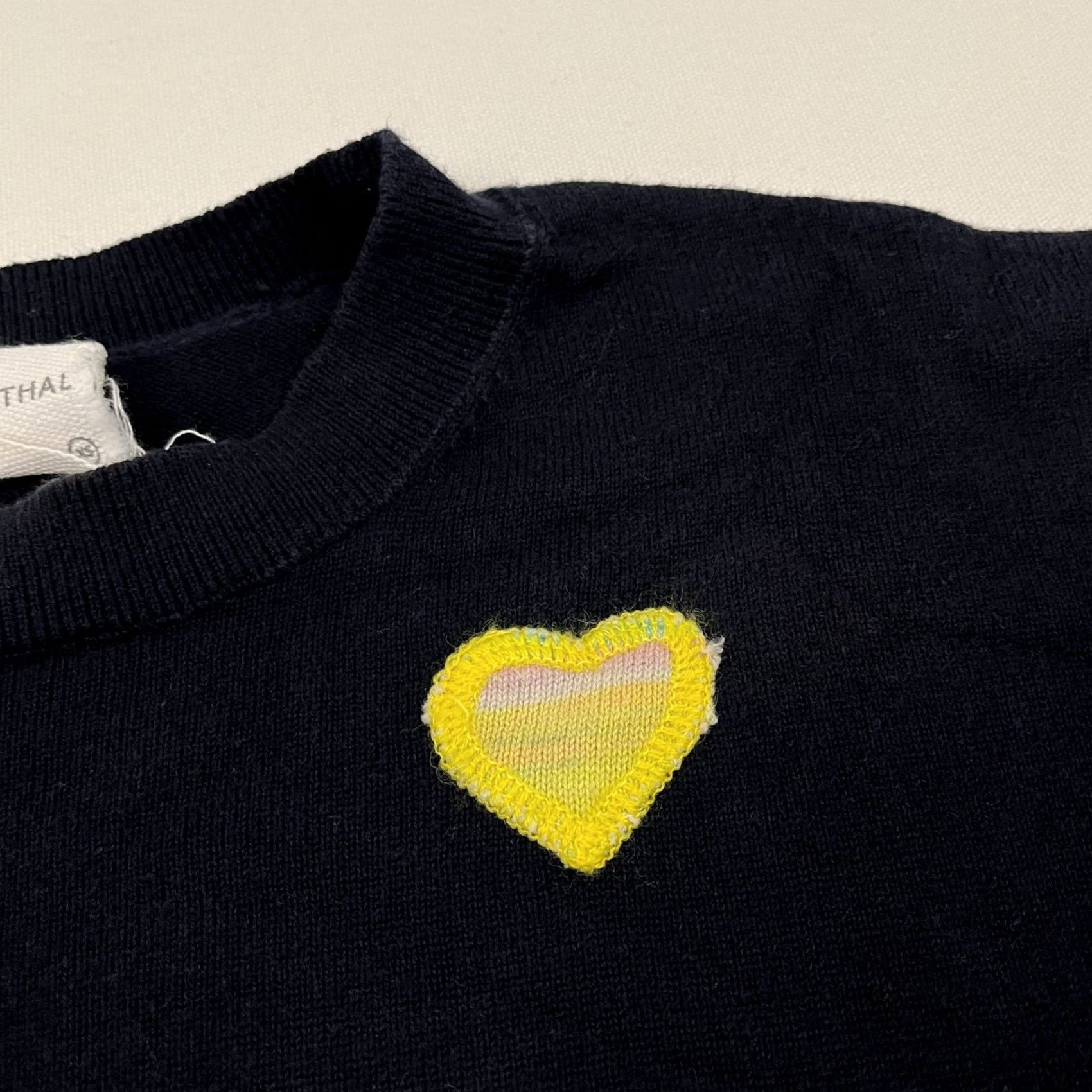 Vintage VINTAGE Kerri Rosenthal Boyfriend Sweater Womens XS Blue Heart Logo Cashmere Cotton Crew Size XS / US 0-2 / IT 36-38 - 2 Thumbnail