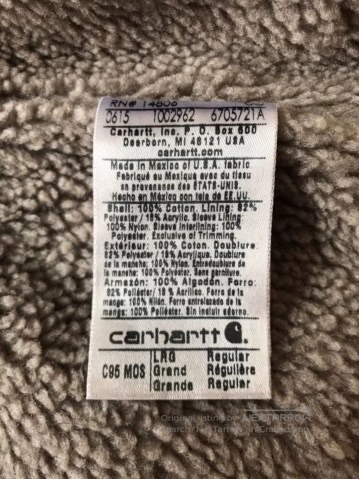 Carhartt Carhartt C95 MOS Hooded Canvas Jacket. Size US L / EU 52-54 / 3 - 9 Thumbnail