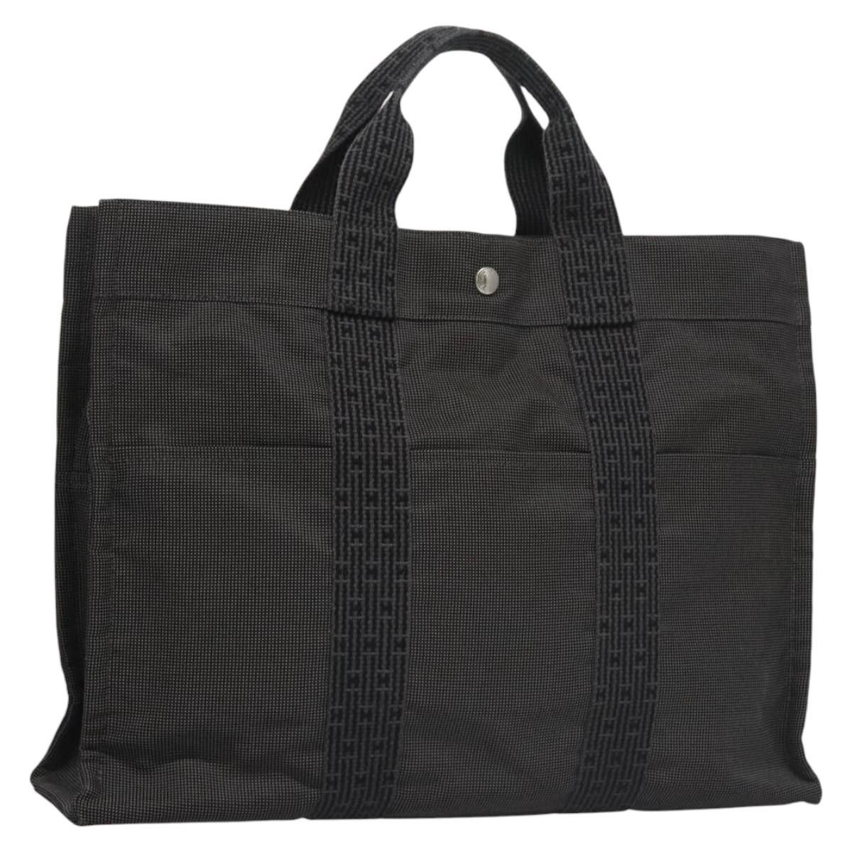 Hermes HERMES Her Line MM Hand Bag Canvas Gray Size ONE SIZE - 1 Thumbnail