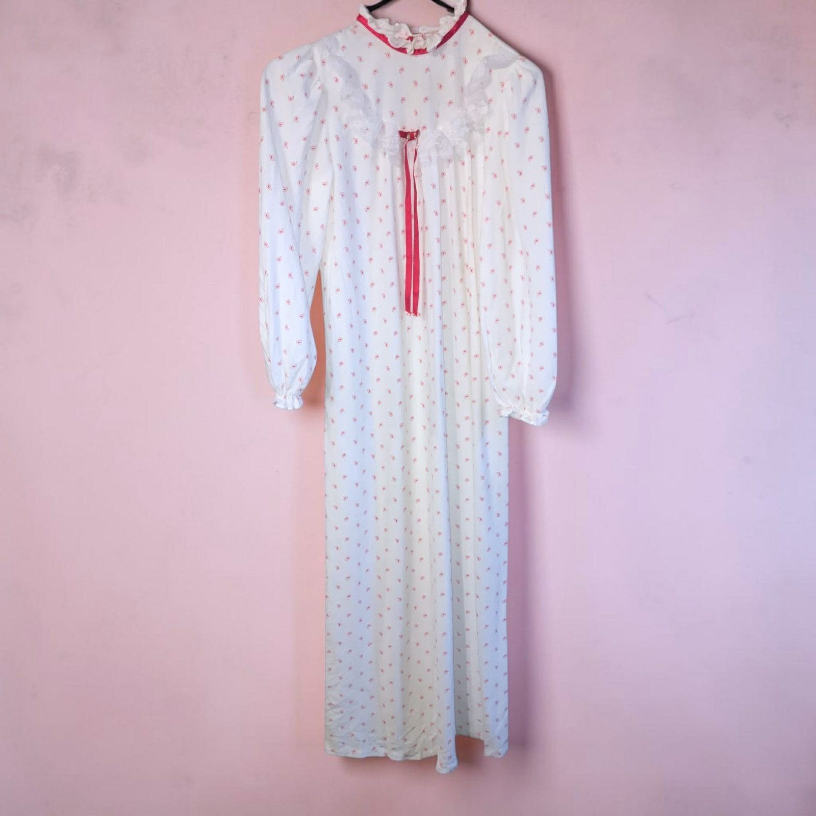 Other VTG 70s Handmade Nightgown Character Dress Cottagecore M/L Size M / US 6-8 / IT 42-44 - 3 Thumbnail