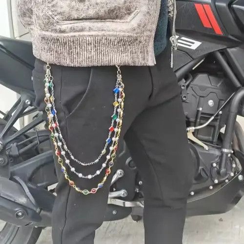 Jewelry Colorful Round Beads Pearl Pants Chain Size ONE SIZE - 1 Thumbnail